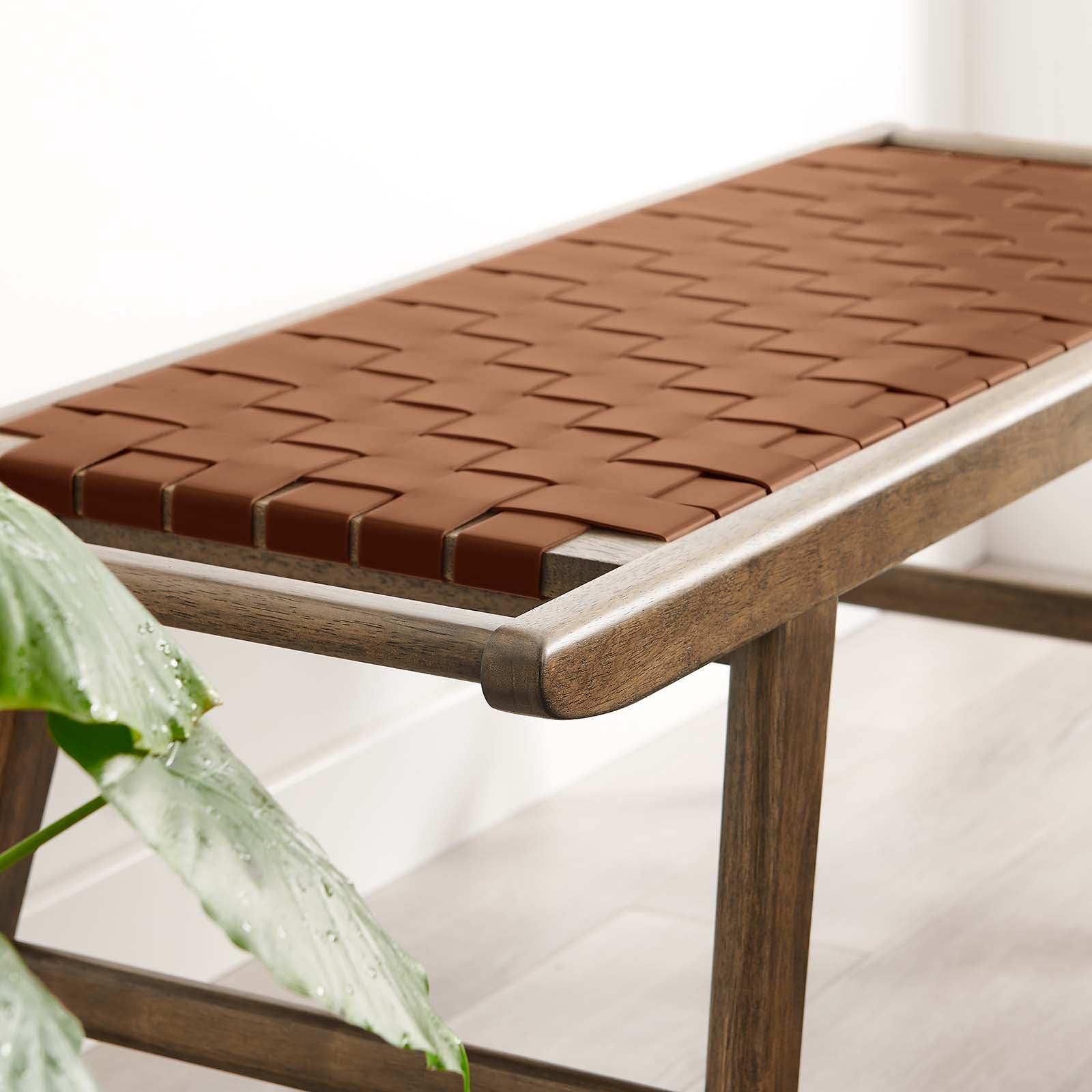Saoirse 47" Faux Leather Wood Bench By Modway - EEI-6551 | Benches | Modway - 23