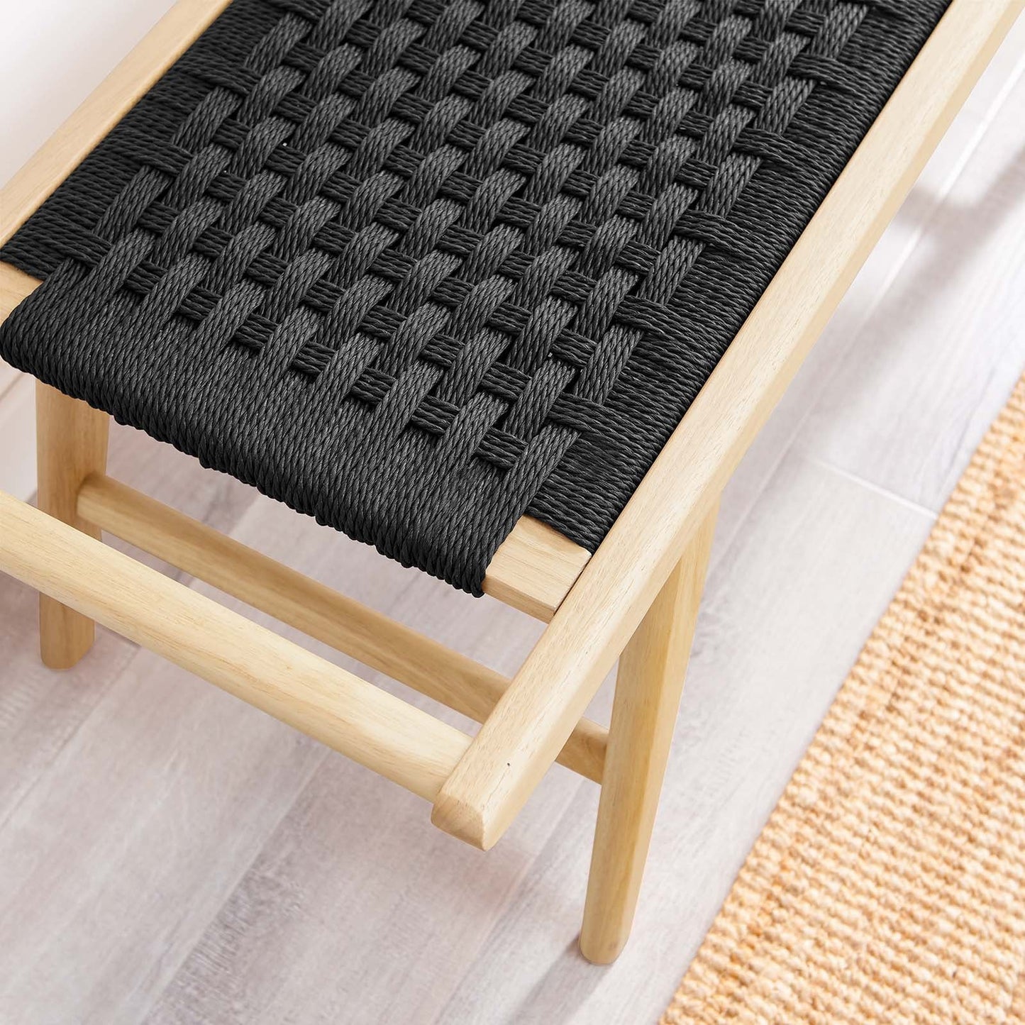 Saoirse 47" Wove Rope Wood Bench By Modway - EEI-6552 | Benches | Modway - 8