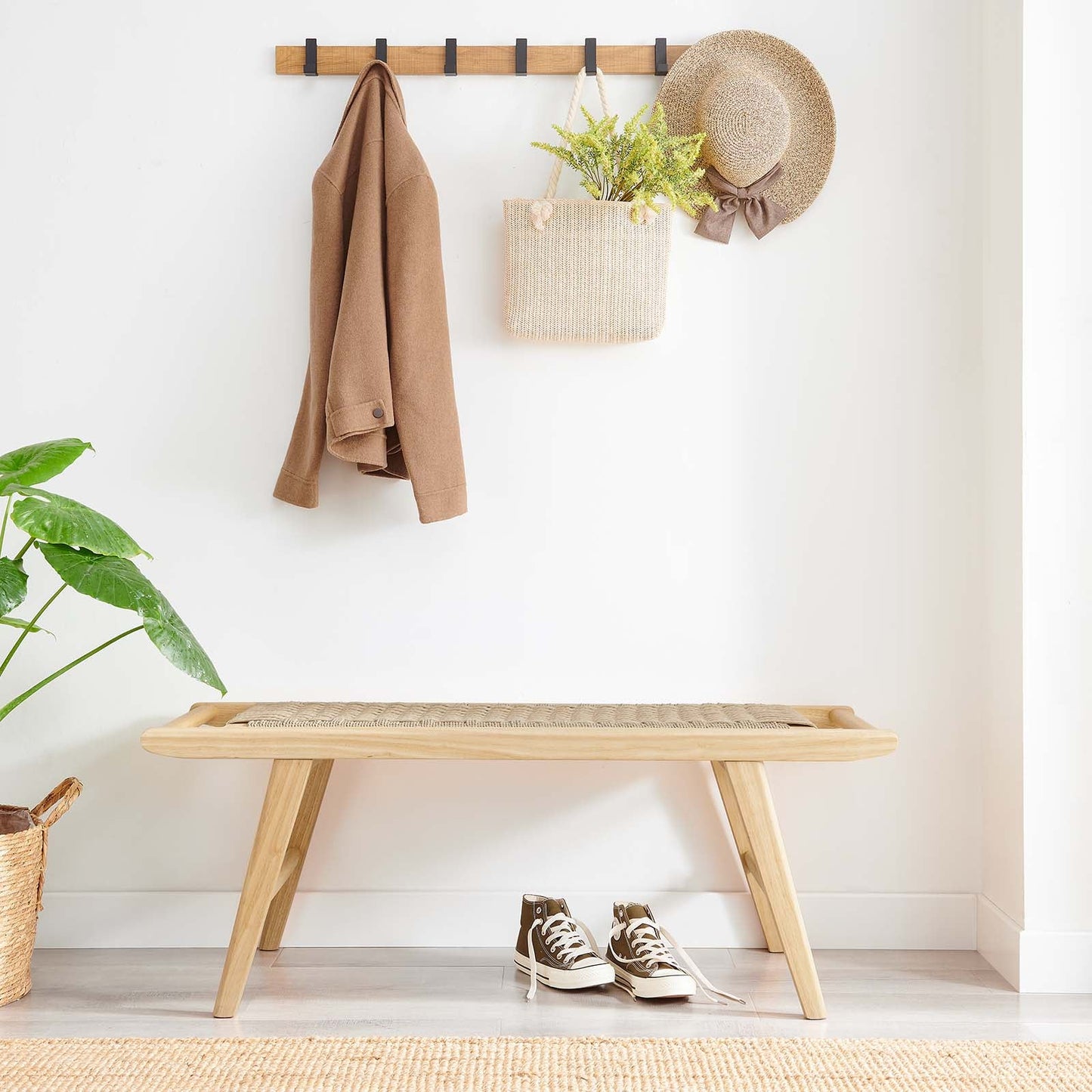 Saoirse 47" Wove Rope Wood Bench By Modway - EEI-6552 | Benches | Modway - 16