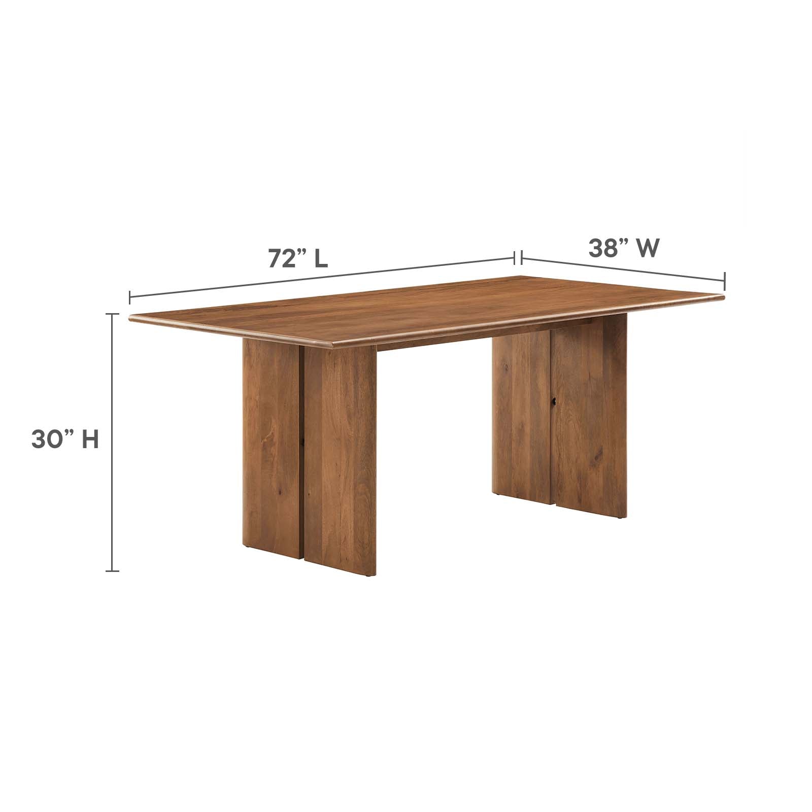 Amistad 72" Wood Dining Table and Bench Set By Modway - EEI-6559 | Dining Sets - 10