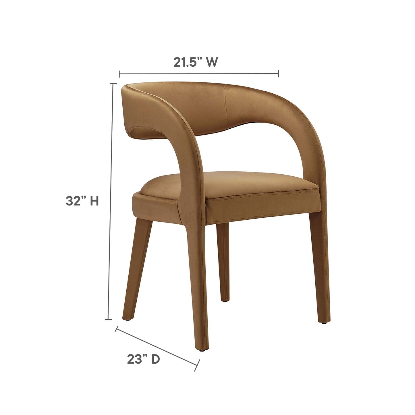 Pinnacle Performance Velvet Dining Chair Set of Two By Modway - EEI-6563 | Dining Chairs | Modway - 9