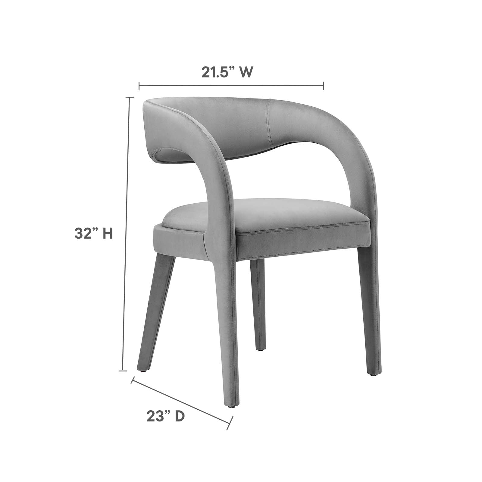Pinnacle Performance Velvet Dining Chair Set of Two By Modway - EEI-6563 | Dining Chairs | Modway - 27