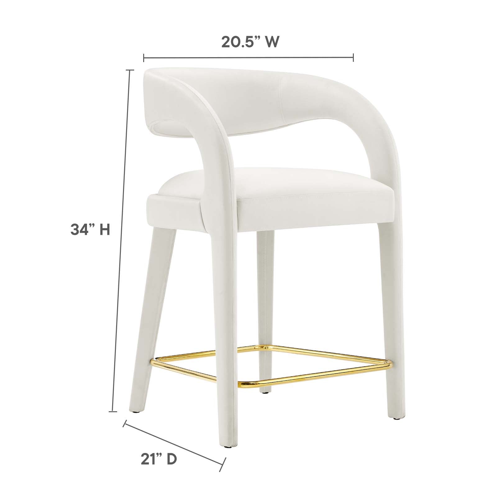 Pinnacle Performance Velvet Counter Stool Set of Two By Modway - EEI-6566 | Counter Stools | Modway - 36