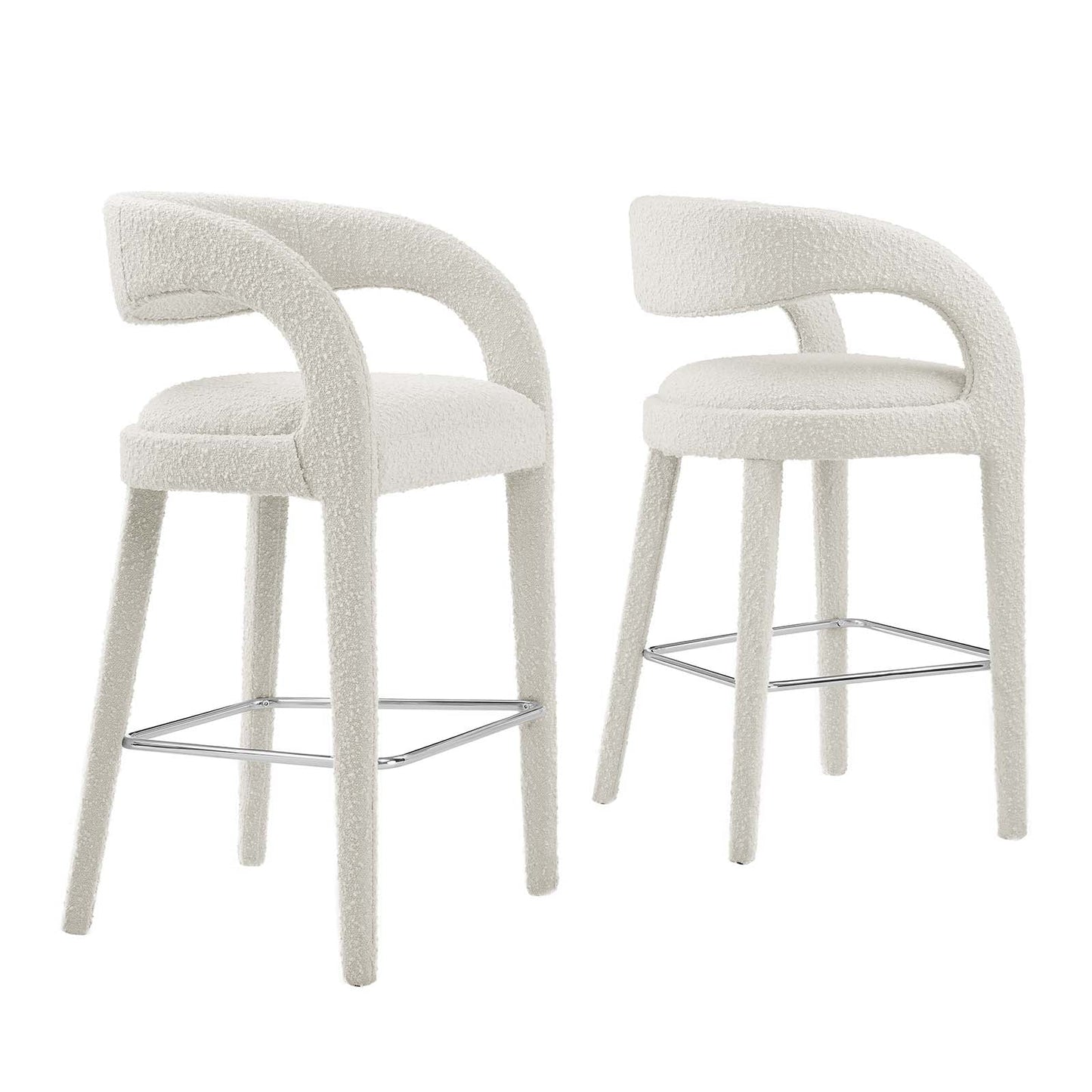 Pinnacle Boucle Upholstered Bar Stool Set of Two By Modway - EEI-6568 | Bar Stools | Modway - 10