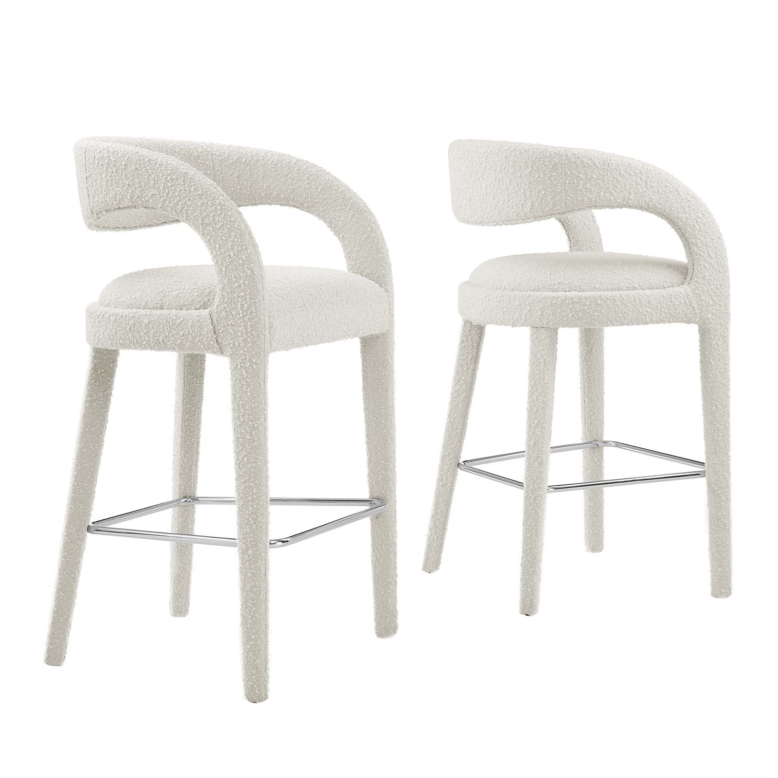 Pinnacle Boucle Upholstered Bar Stool Set of Two By Modway - EEI-6568 | Bar Stools | Modway - 10
