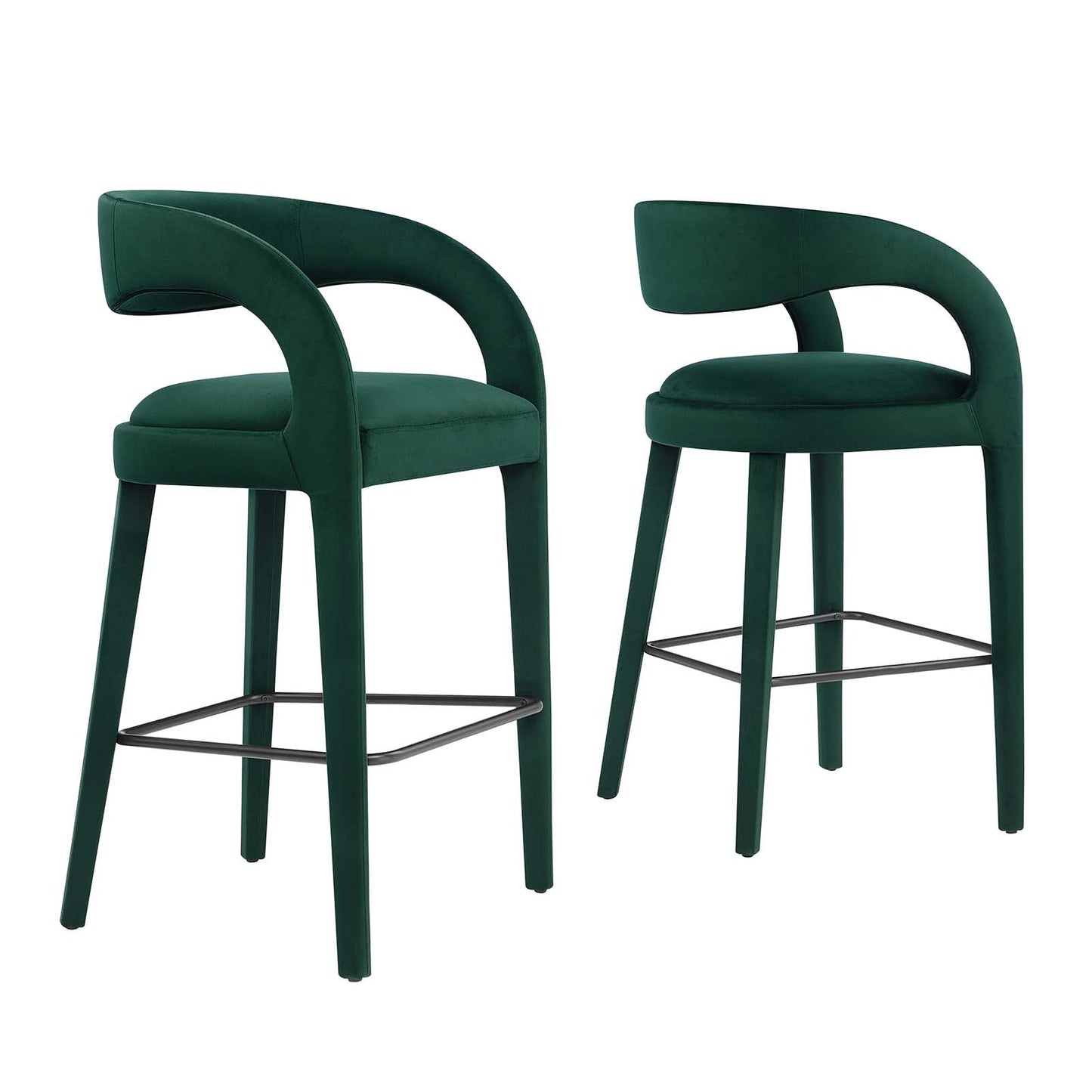 Pinnacle Performance Velvet Bar Stool Set of Two By Modway - EEI-6569 | Bar Stools | Modway - 10