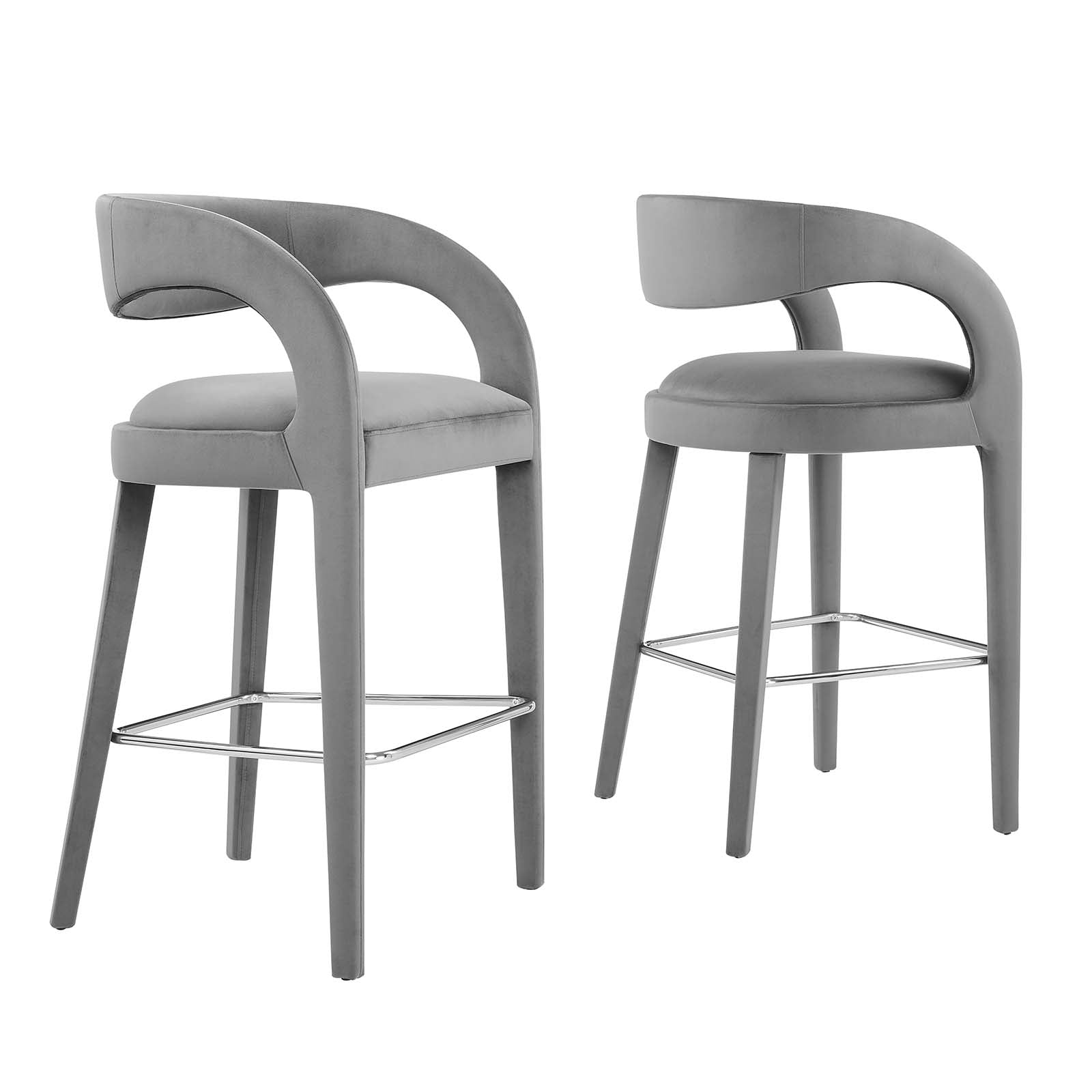 Pinnacle Performance Velvet Bar Stool Set of Two By Modway - EEI-6569 | Bar Stools | Modway - 19