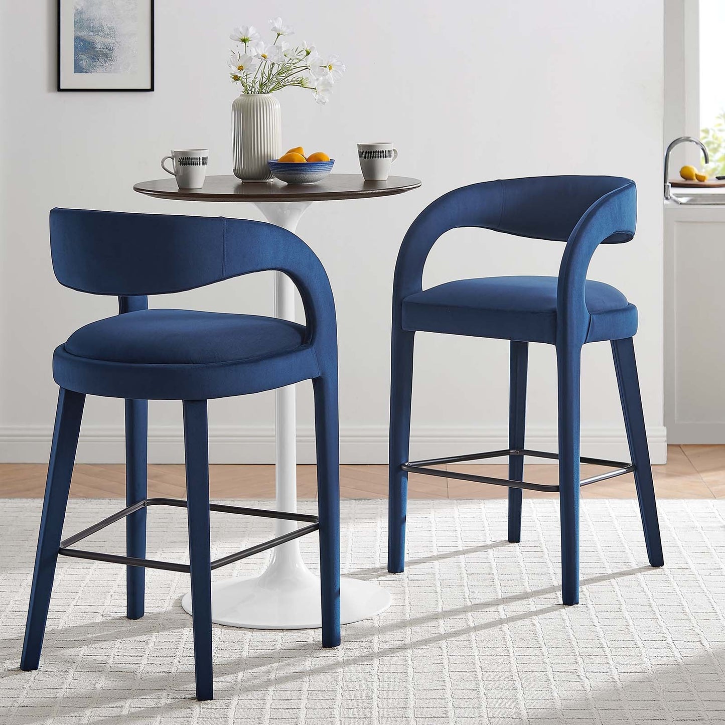 Pinnacle Performance Velvet Bar Stool Set of Two By Modway - EEI-6569 | Bar Stools | Modway - 38