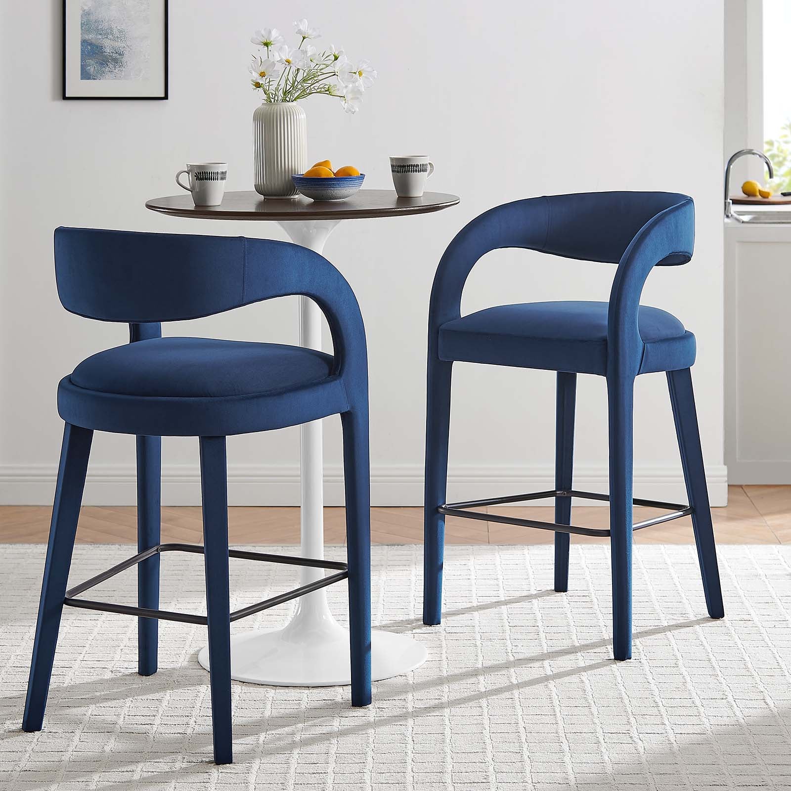 Pinnacle Performance Velvet Bar Stool Set of Two By Modway - EEI-6569 | Bar Stools | Modway - 38