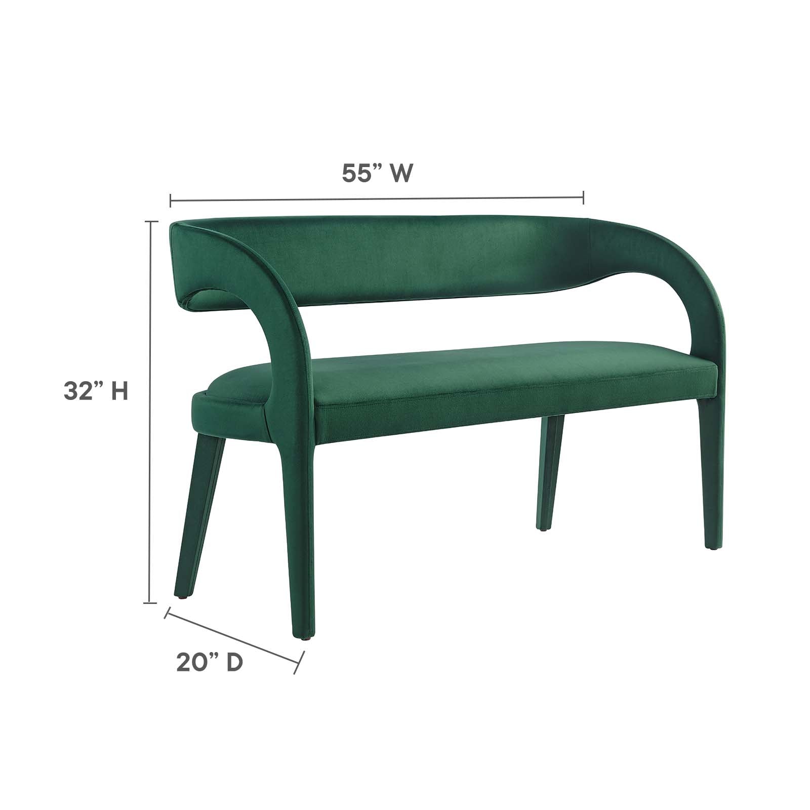 Pinnacle Performance Velvet Accent Bench By Modway - EEI-6572 | Benches | Modway - 15