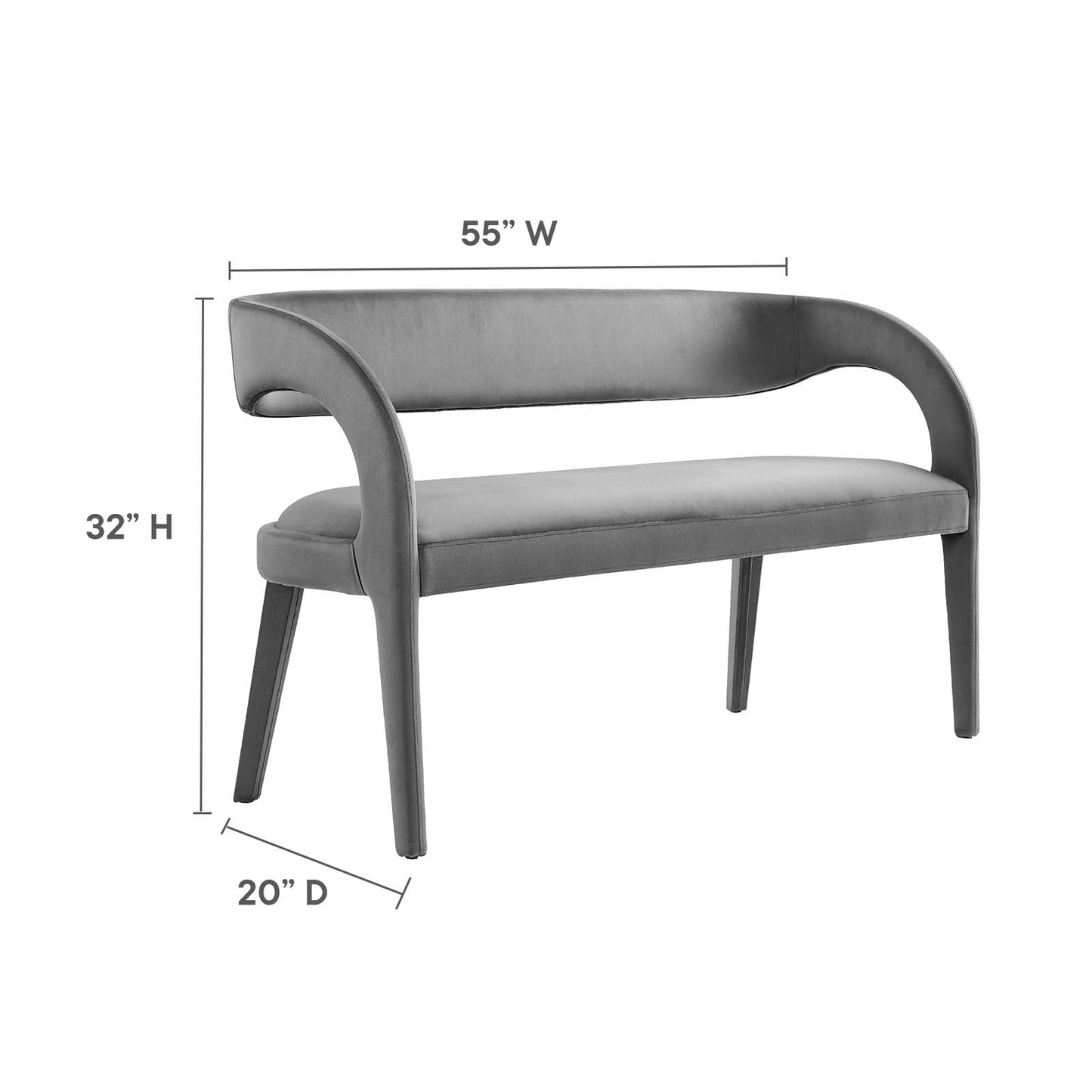 Pinnacle Performance Velvet Accent Bench By Modway - EEI-6572 | Benches | Modway - 23