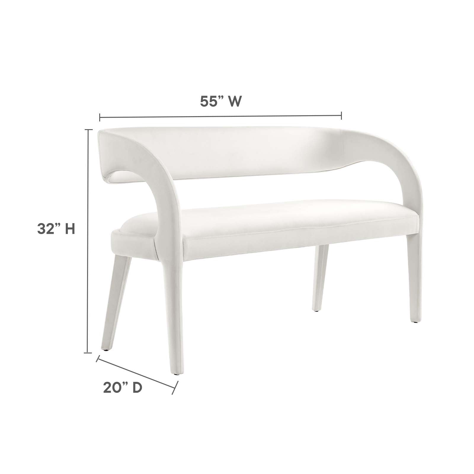 Pinnacle Performance Velvet Accent Bench By Modway - EEI-6572 | Benches | Modway - 31