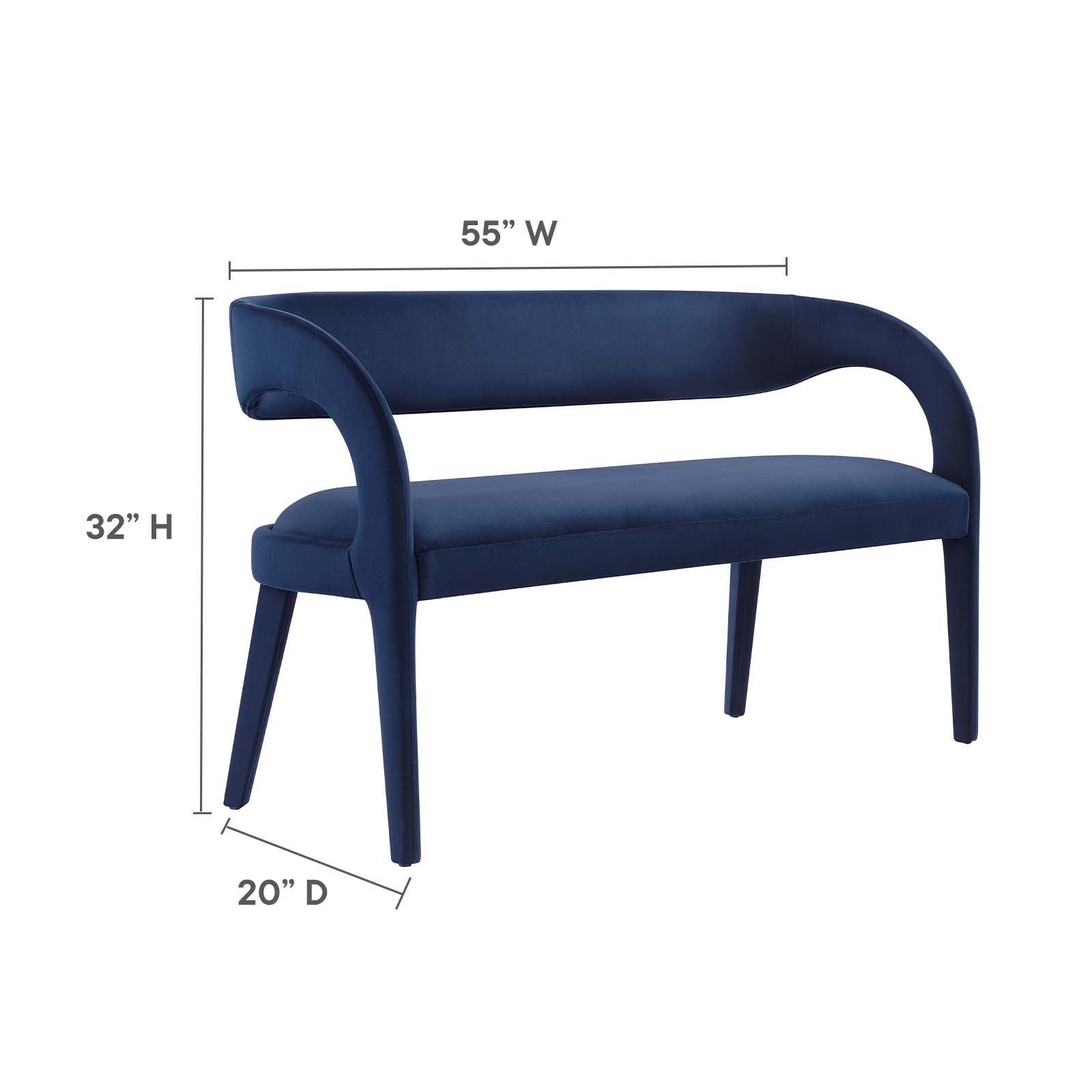 Pinnacle Performance Velvet Accent Bench By Modway - EEI-6572 | Benches | Modway - 39