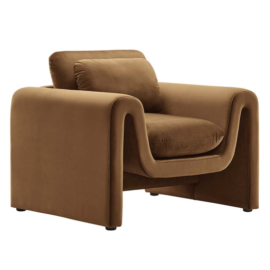 Waverly Performance Velvet Armchair By Modway - EEI-6576 | Armchairs | Modishstore