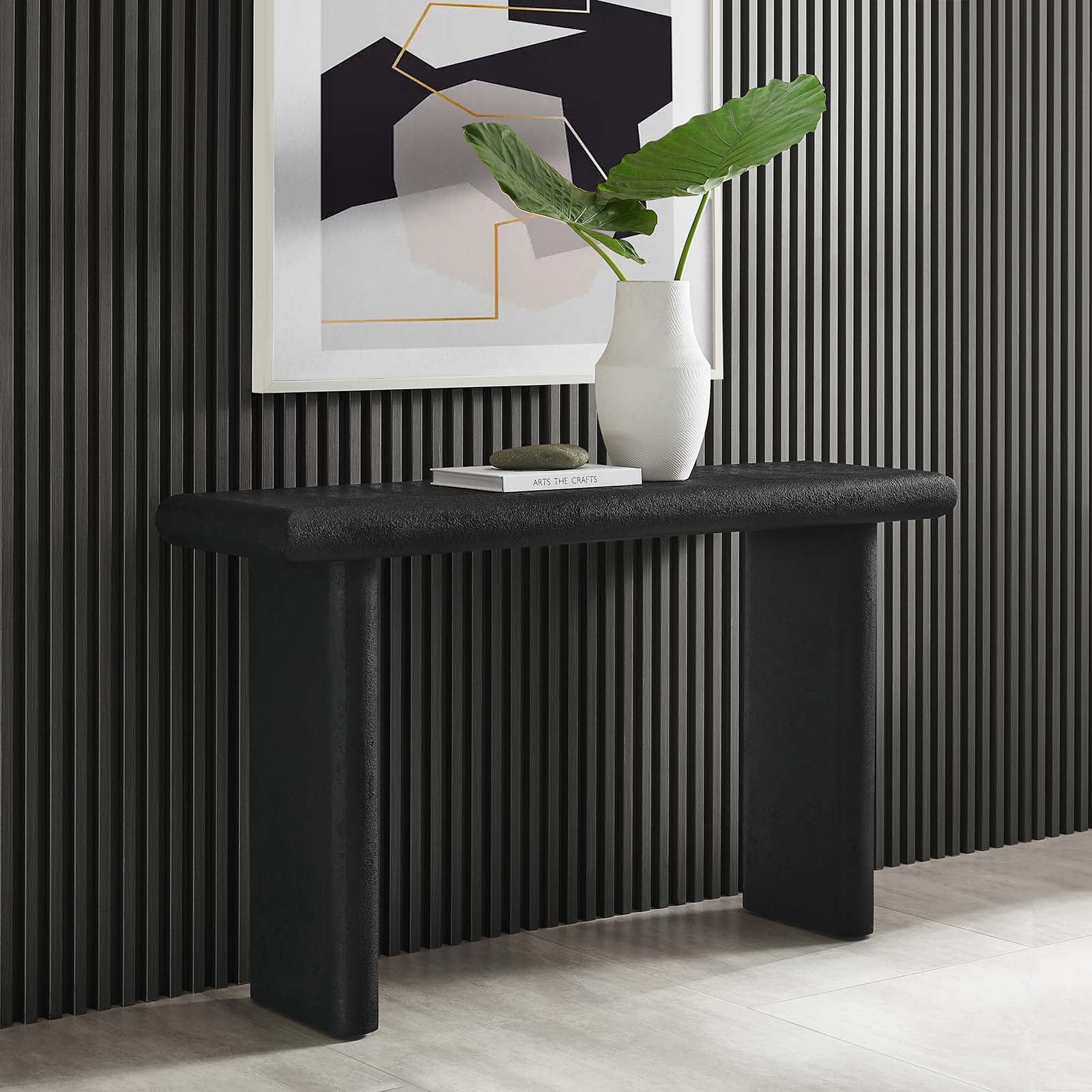 Relic Concrete Textured Console Table By Modway - EEI-6577 | Console Tables | Modway