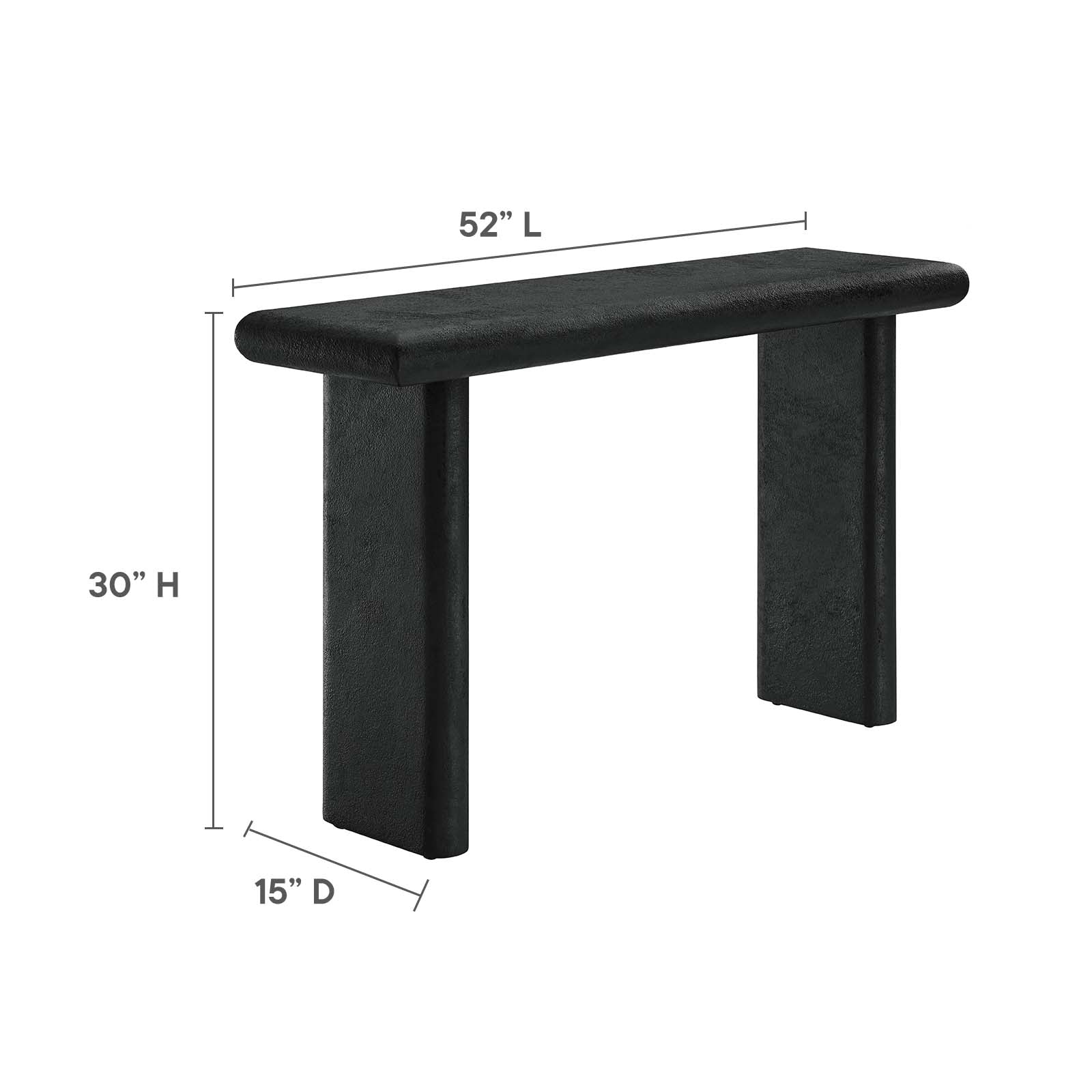 Relic Concrete Textured Console Table By Modway - EEI-6577 | Console Tables | Modway - 8