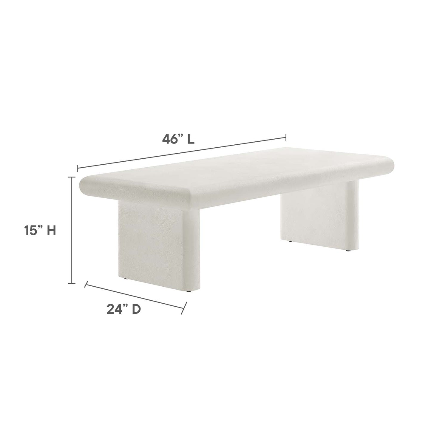 Relic Concrete Textured Coffee Table By Modway - EEI-6578 | Coffee Tables | Modway - 17
