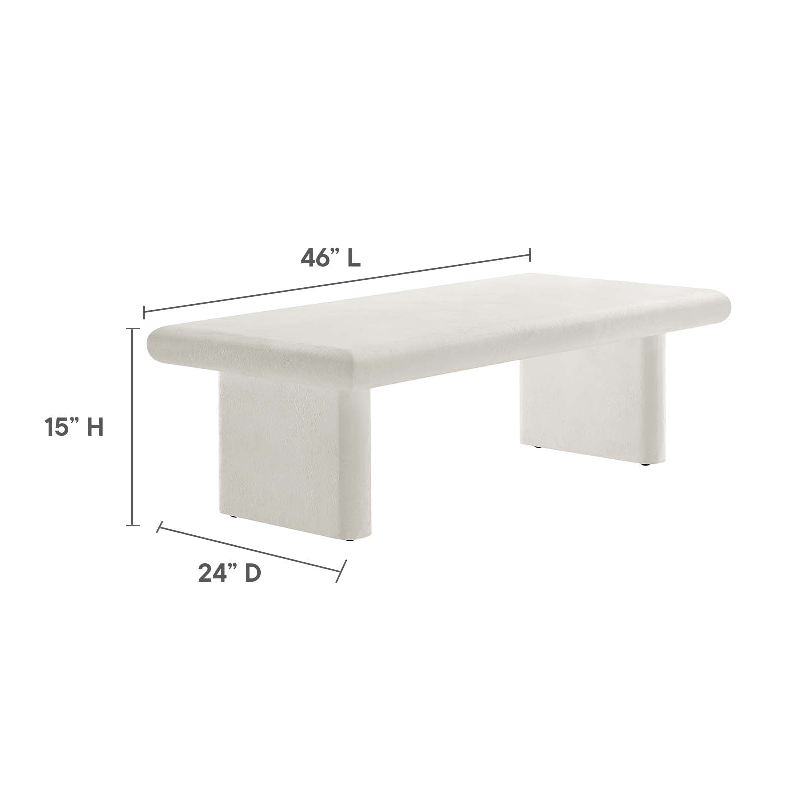 Relic Concrete Textured Coffee Table By Modway - EEI-6578 | Coffee Tables | Modway - 17