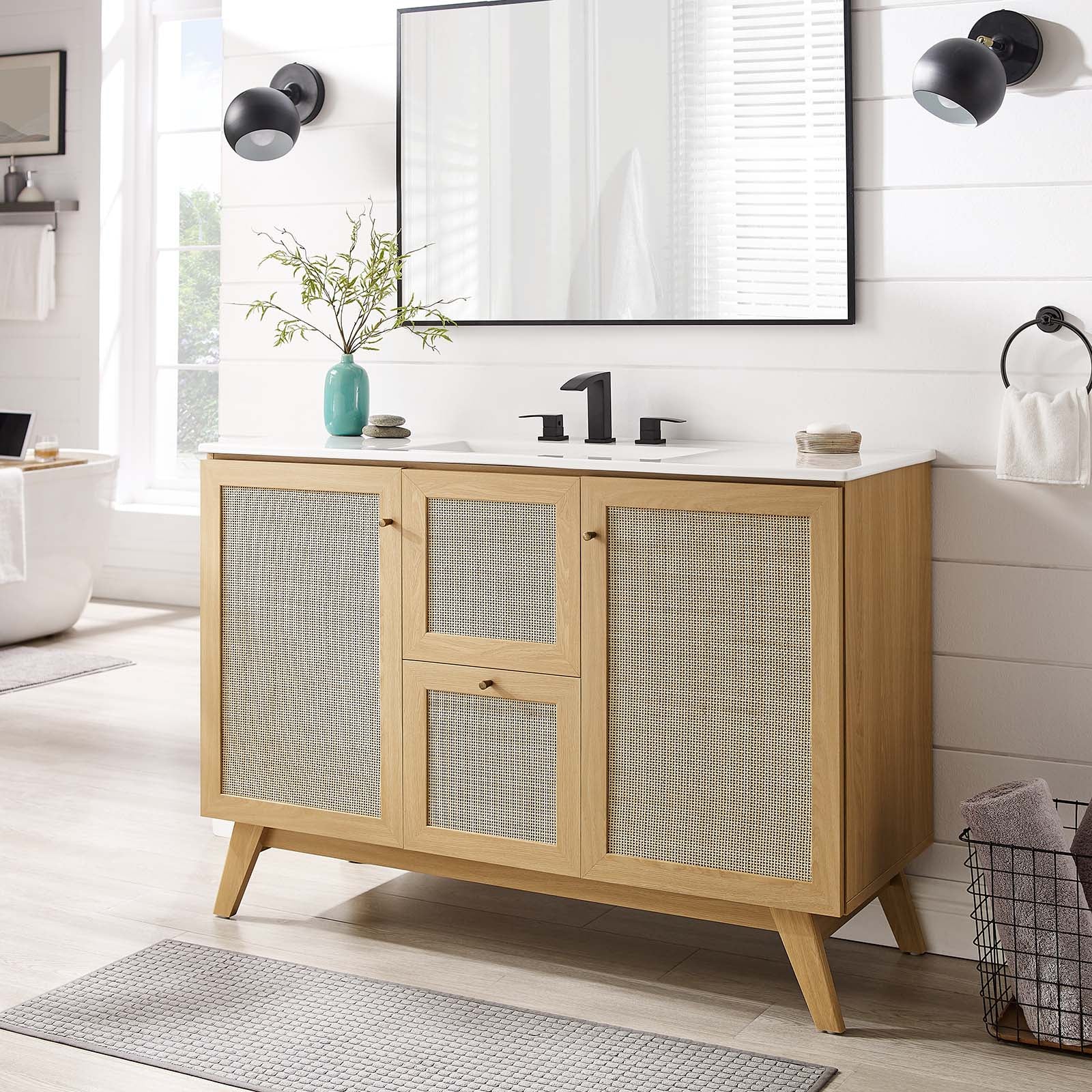 Soma 48” Single or Double Sink Compatible Bathroom Vanity Cabinet (Sink Basin Not Included) By Modway - EEI-6589 | Bathroom Accessories | Modishstore