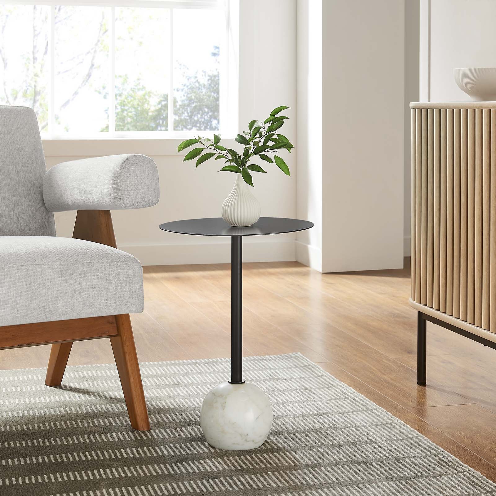 Aliza Round Acacia Wood Side Table By Modway - EEI-6606 | Side Tables