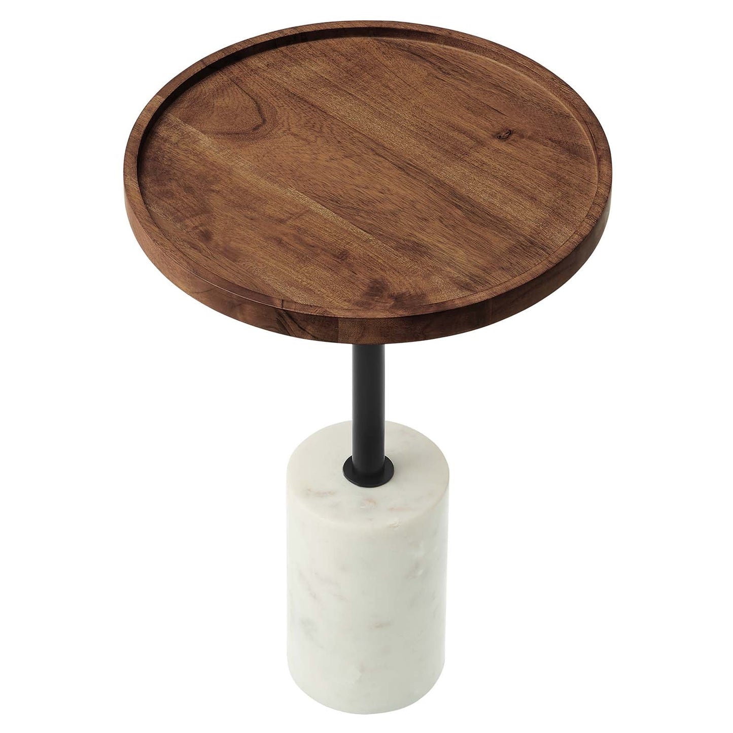 Amina Round Acacia Wood Side Table By Modway - EEI-6607 | Side Tables - 3