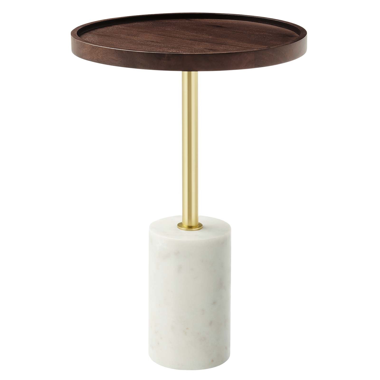 Amina Round Acacia Wood Side Table By Modway - EEI-6607 | Side Tables - 10