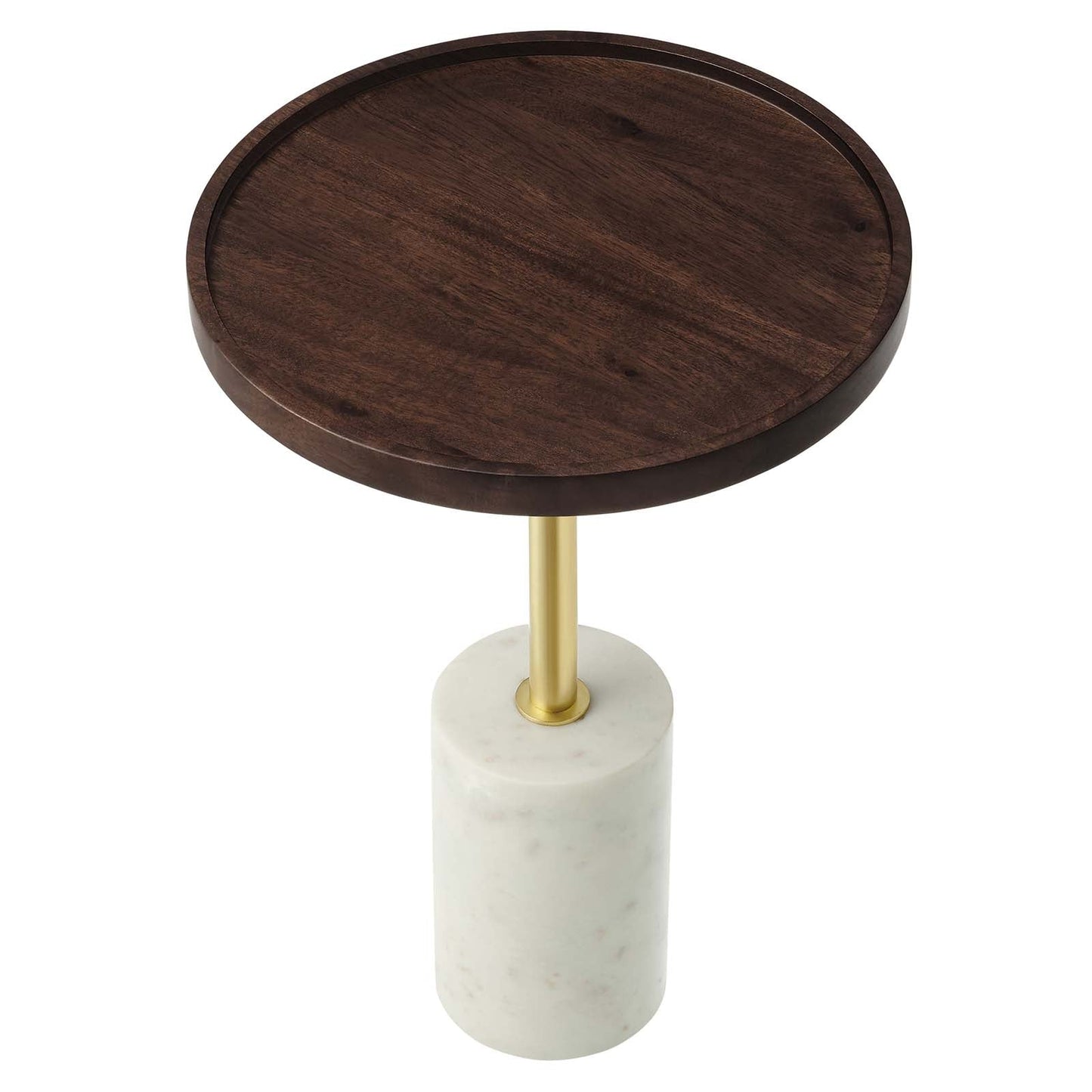 Amina Round Acacia Wood Side Table By Modway - EEI-6607 | Side Tables - 11