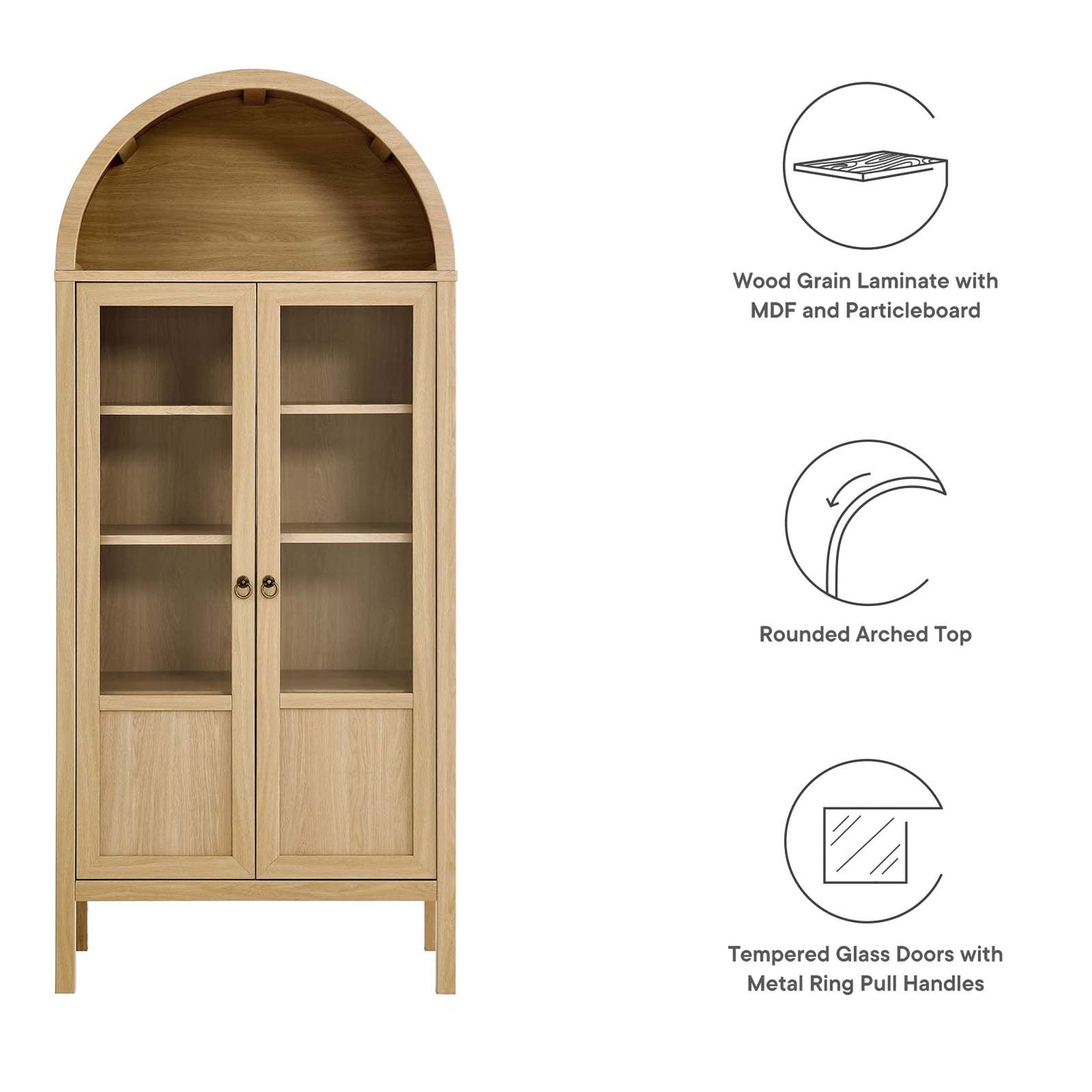 Tessa Tall Storage Display Cabinet By Modway - EEI-6638 | Cabinets | Modishstore - 9