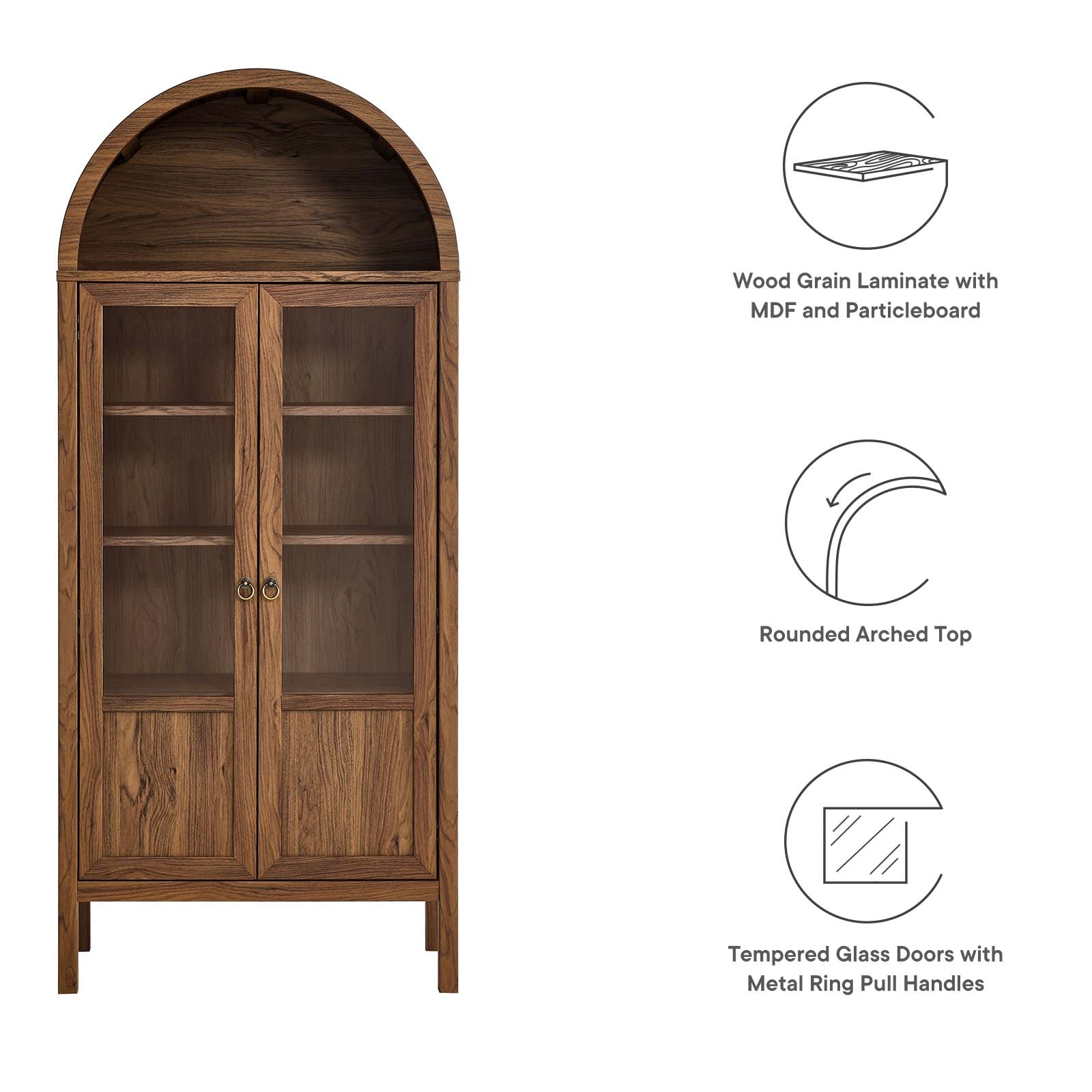 Tessa Tall Storage Display Cabinet By Modway - EEI-6638 | Cabinets | Modishstore - 17