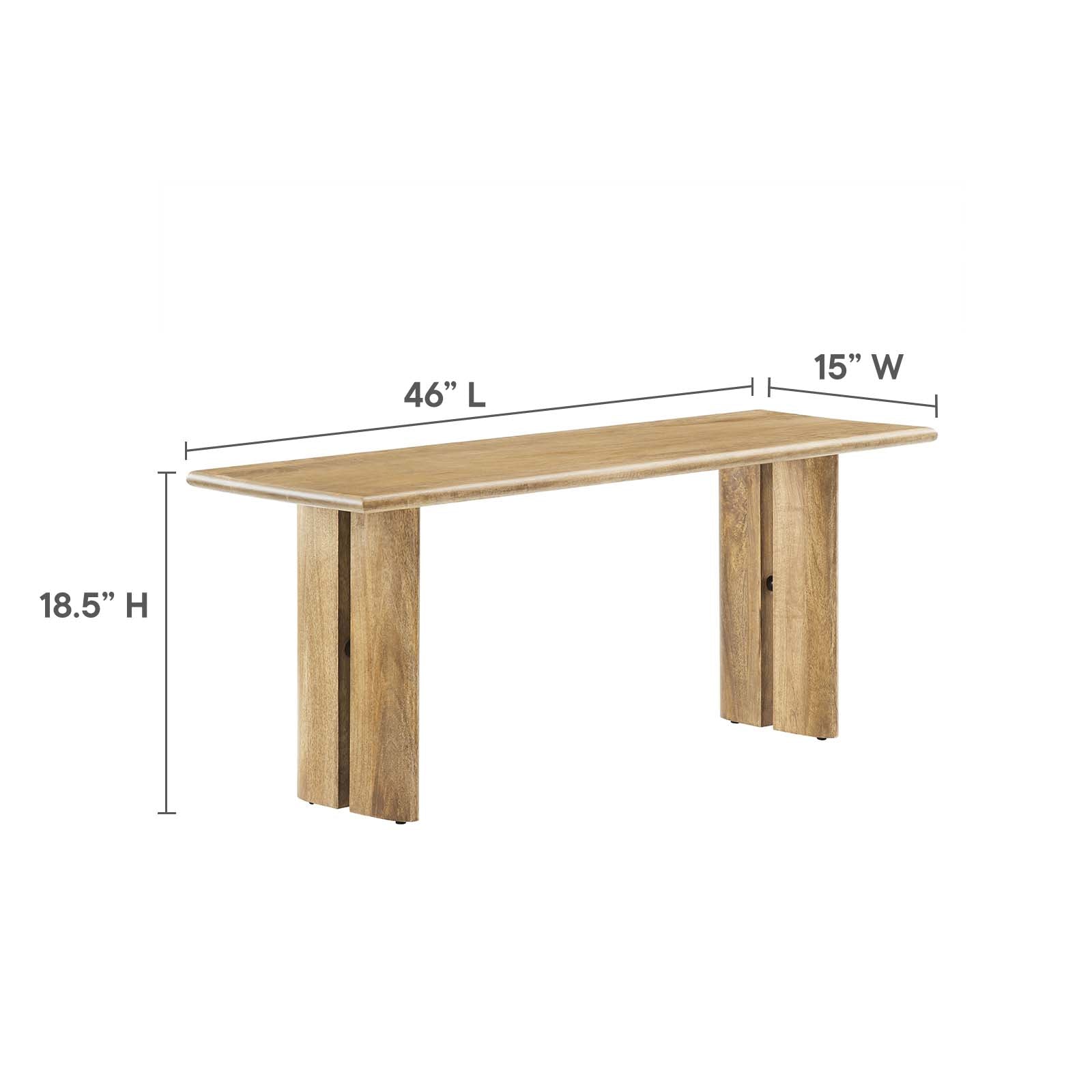 Amistad 60" Wood Dining Table and Bench Set By Modway - EEI-6690 | Dining Sets - 5