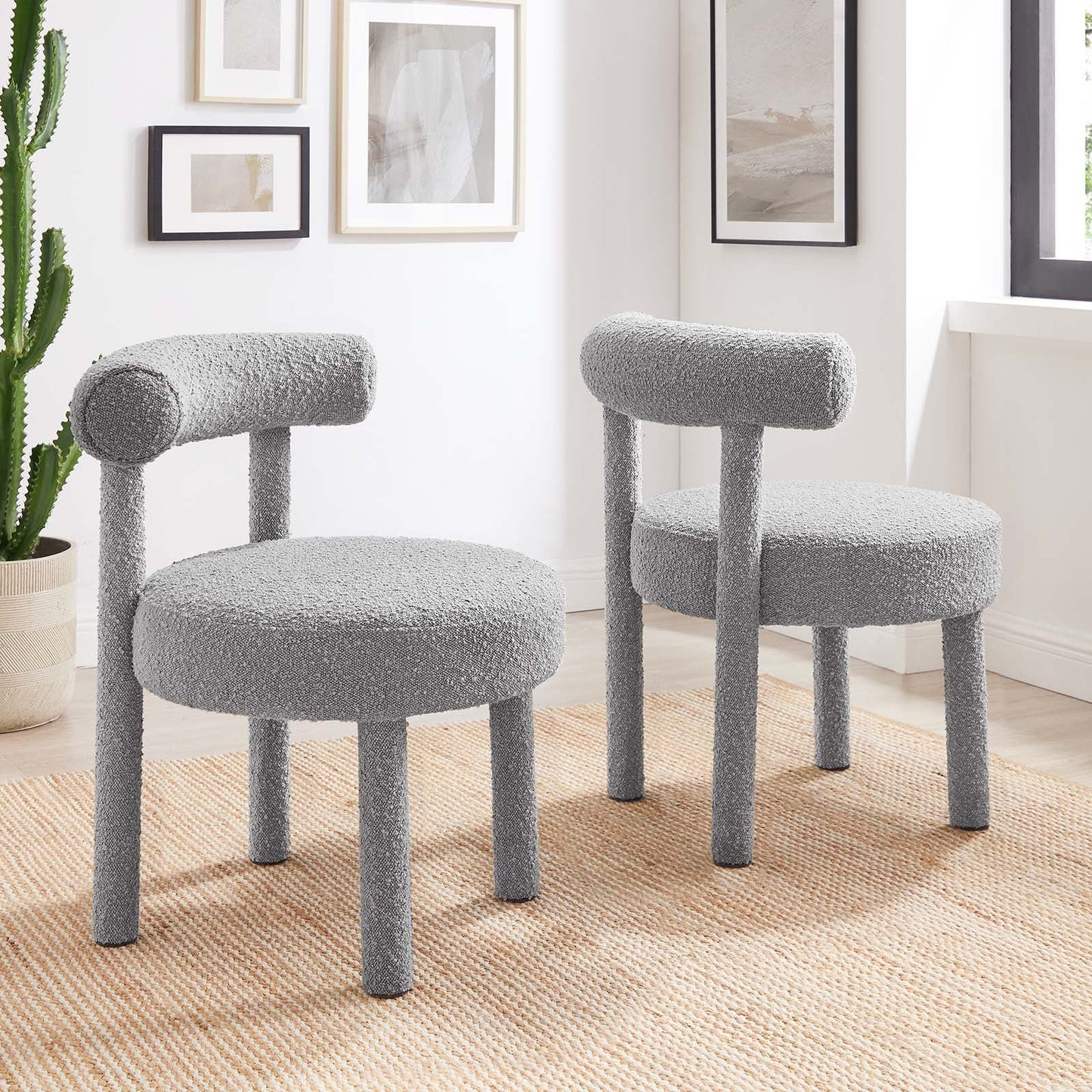 Toulouse Boucle Fabric Dining Chair - Set of 2 By Modway - EEI-6705 | Dining Chairs | Modway - 23