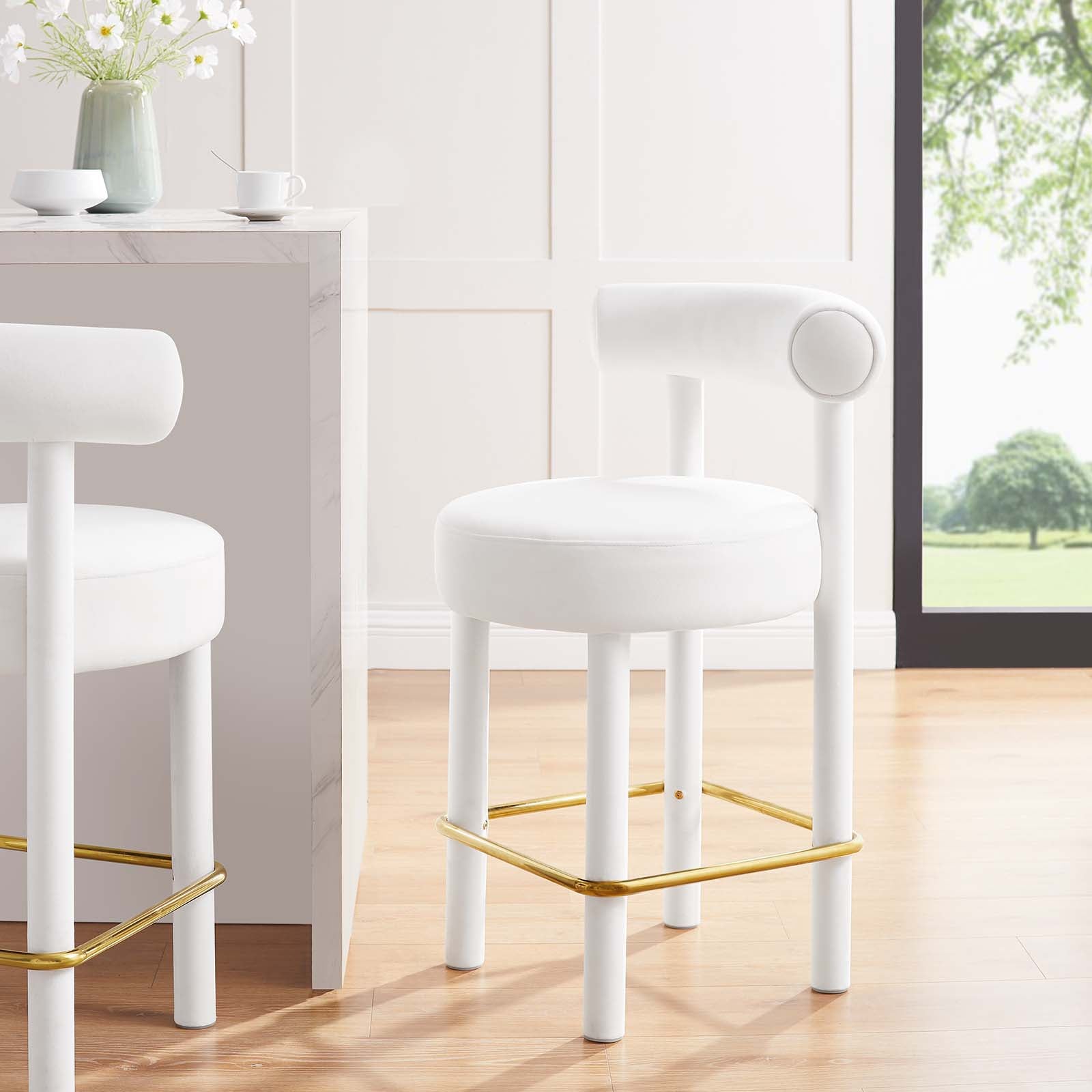 Toulouse Performance Velvet Counter Stool - Set of 2 By Modway - EEI-6708 | Counter Stools | Modway - 32