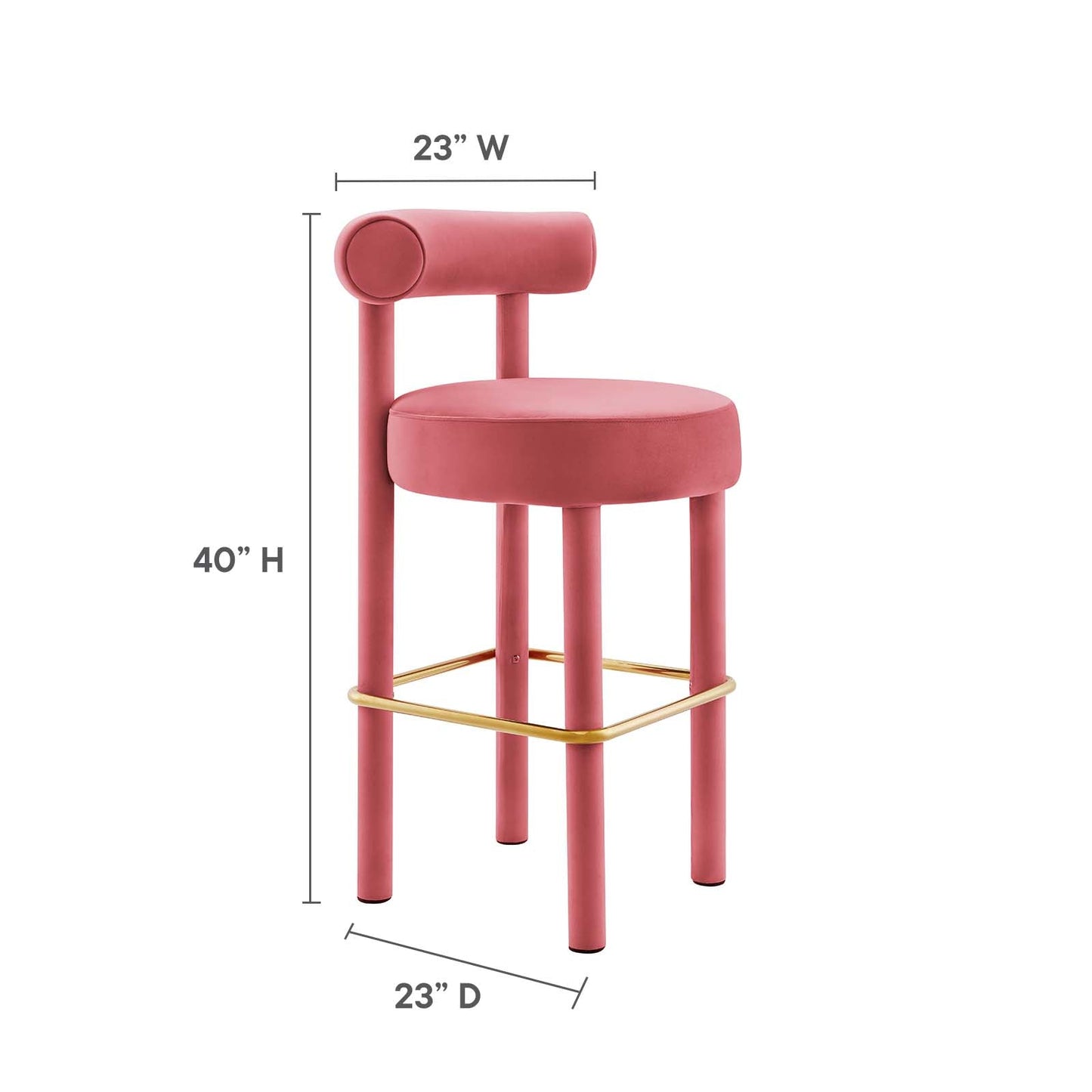 Toulouse Performance Velvet Bar Stool - Set of 2 By Modway - EEI-6710 | Bar Stools | Modway - 10