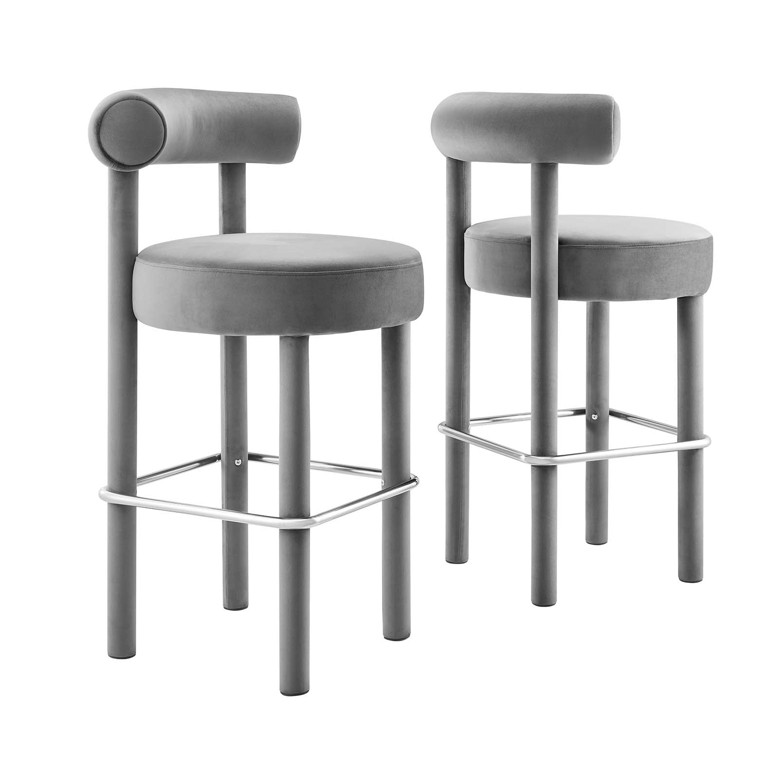 Toulouse Performance Velvet Bar Stool - Set of 2 By Modway - EEI-6710 | Bar Stools | Modway - 11