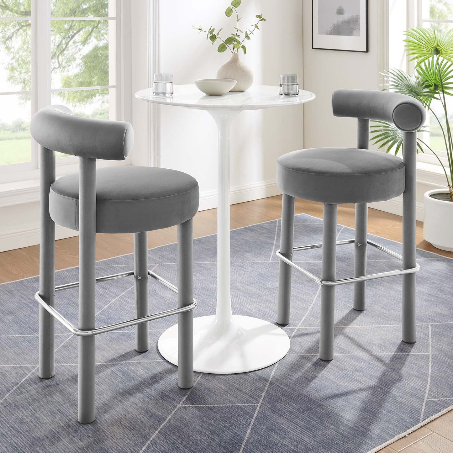 Toulouse Performance Velvet Bar Stool - Set of 2 By Modway - EEI-6710 | Bar Stools | Modway - 13