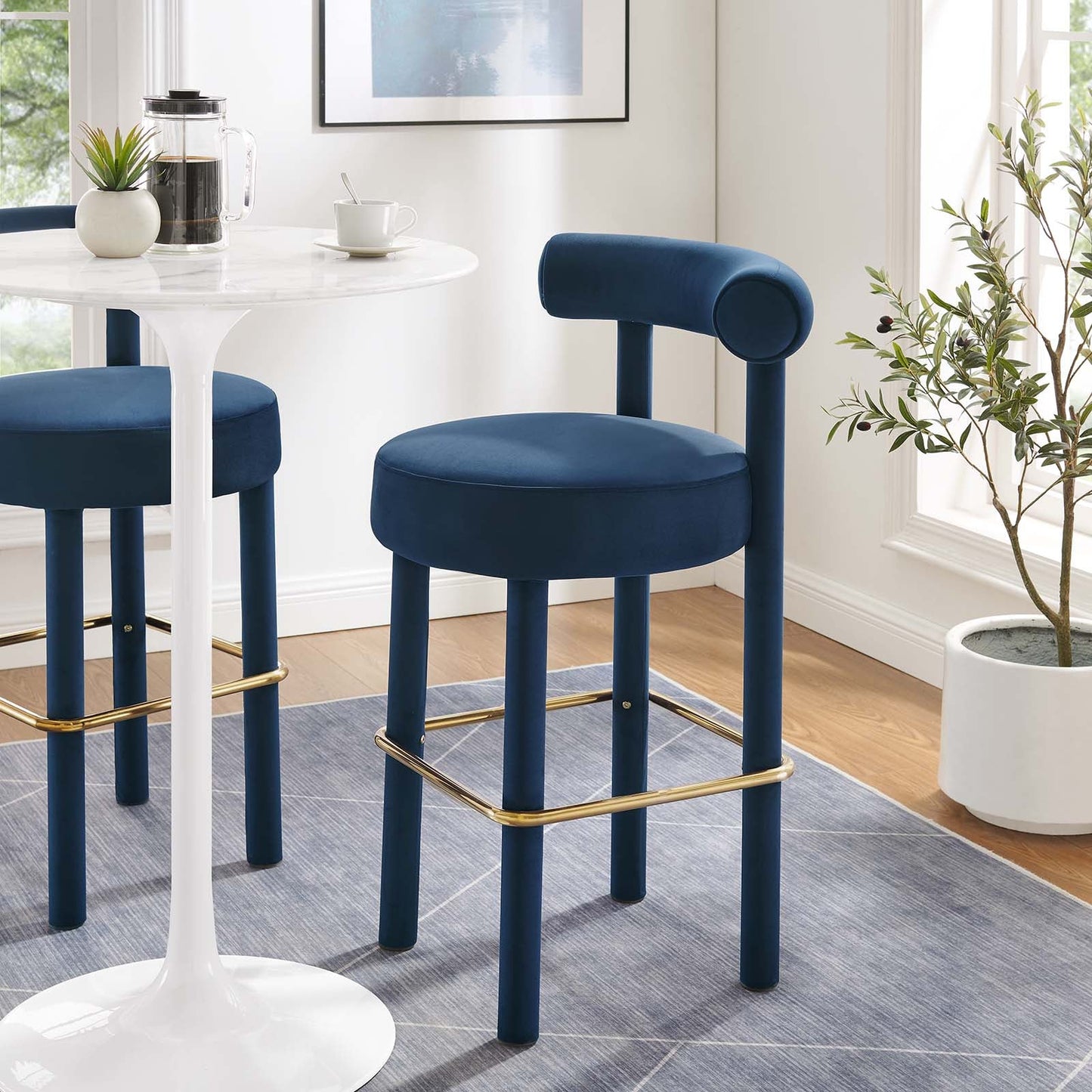 Toulouse Performance Velvet Bar Stool - Set of 2 By Modway - EEI-6710 | Bar Stools | Modway - 22