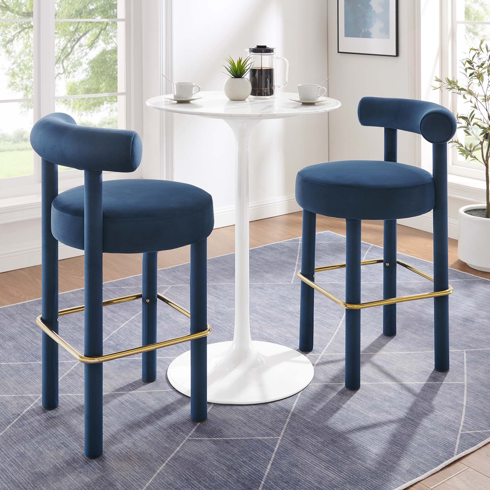 Toulouse Performance Velvet Bar Stool - Set of 2 By Modway - EEI-6710 | Bar Stools | Modway - 23