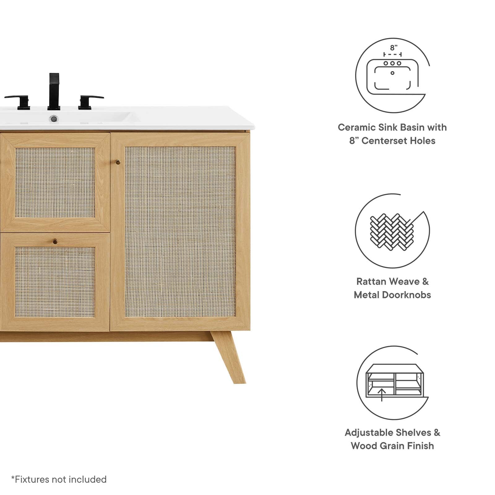 Soma 48” Single Sink Bathroom Vanity By Modway - EEI-6719 | Bathroom Accessories | Modishstore - 14