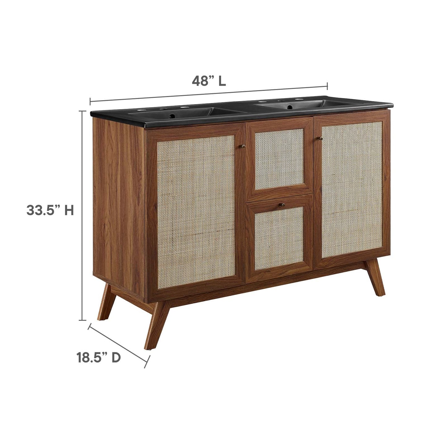 Soma 48” Double Sink Bathroom Vanity By Modway - EEI-6722 | Bathroom Accessories | Modishstore - 28