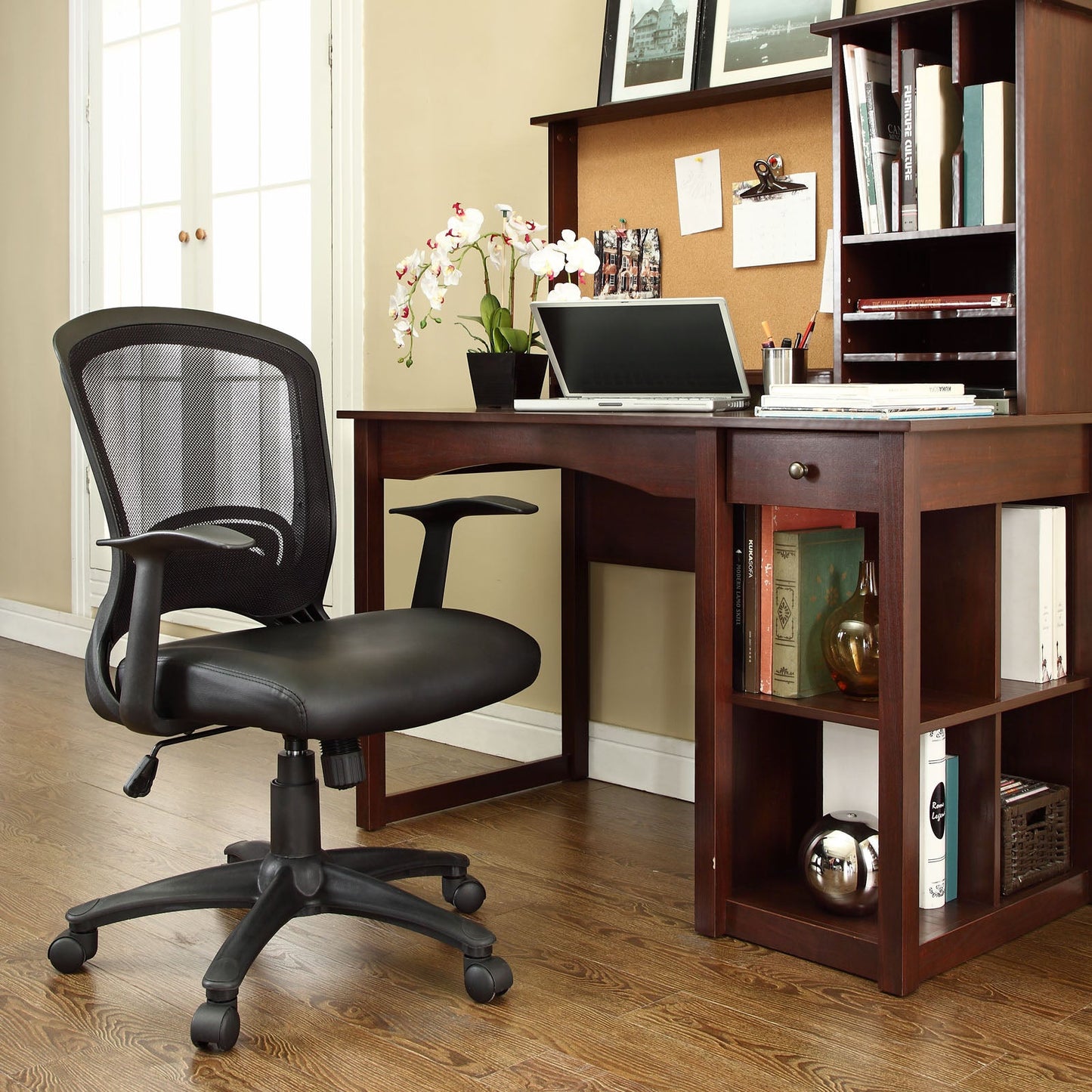 Modway Pulse Vinyl Office Chair - Black | Office Chairs | Modishstore