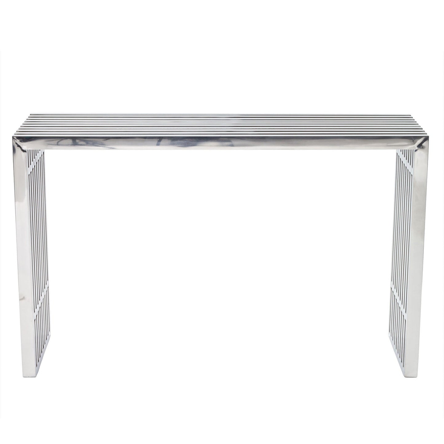Modway Gridiron Console Table - Silver | Console Tables | 