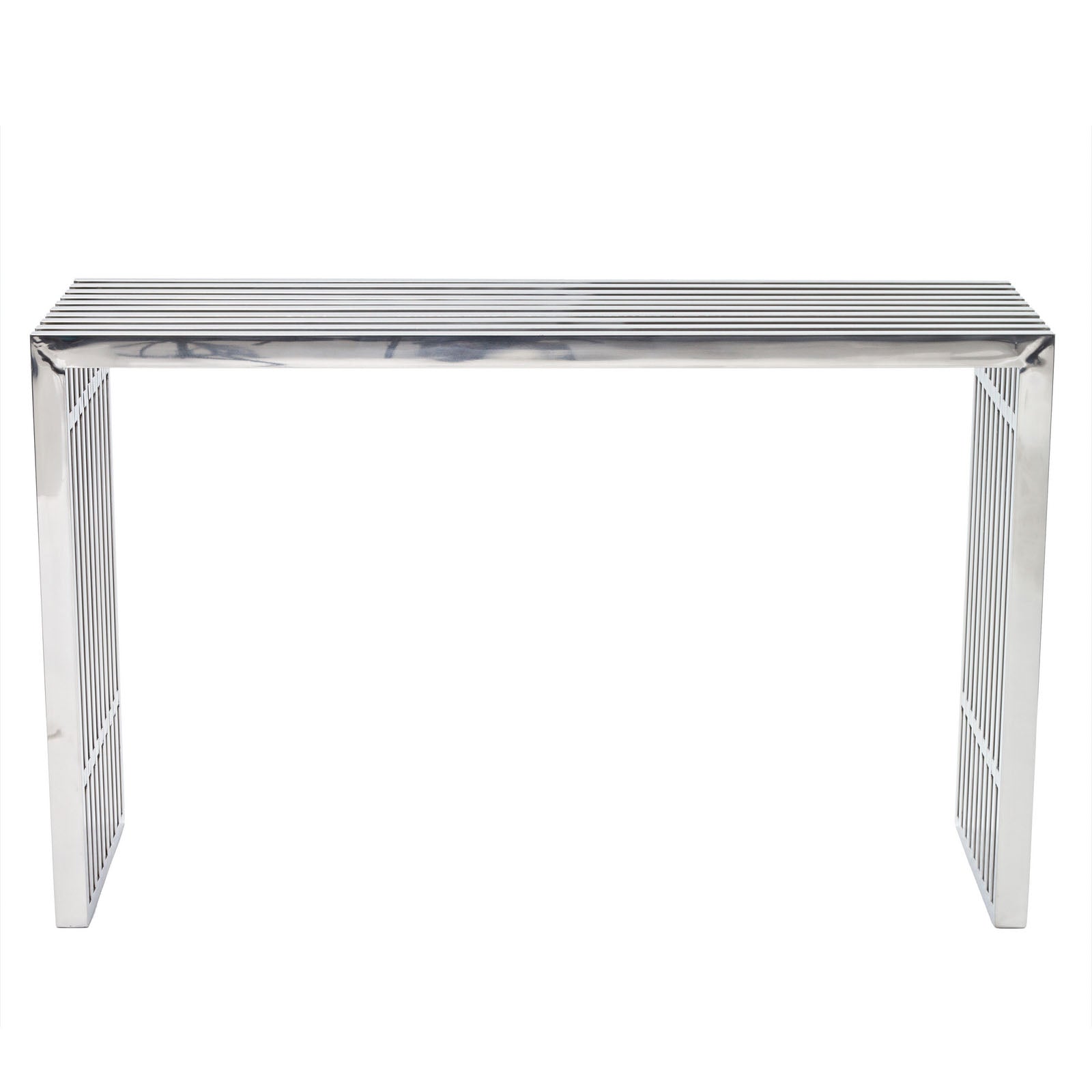 Modway Gridiron Console Table - Silver | Console Tables | 