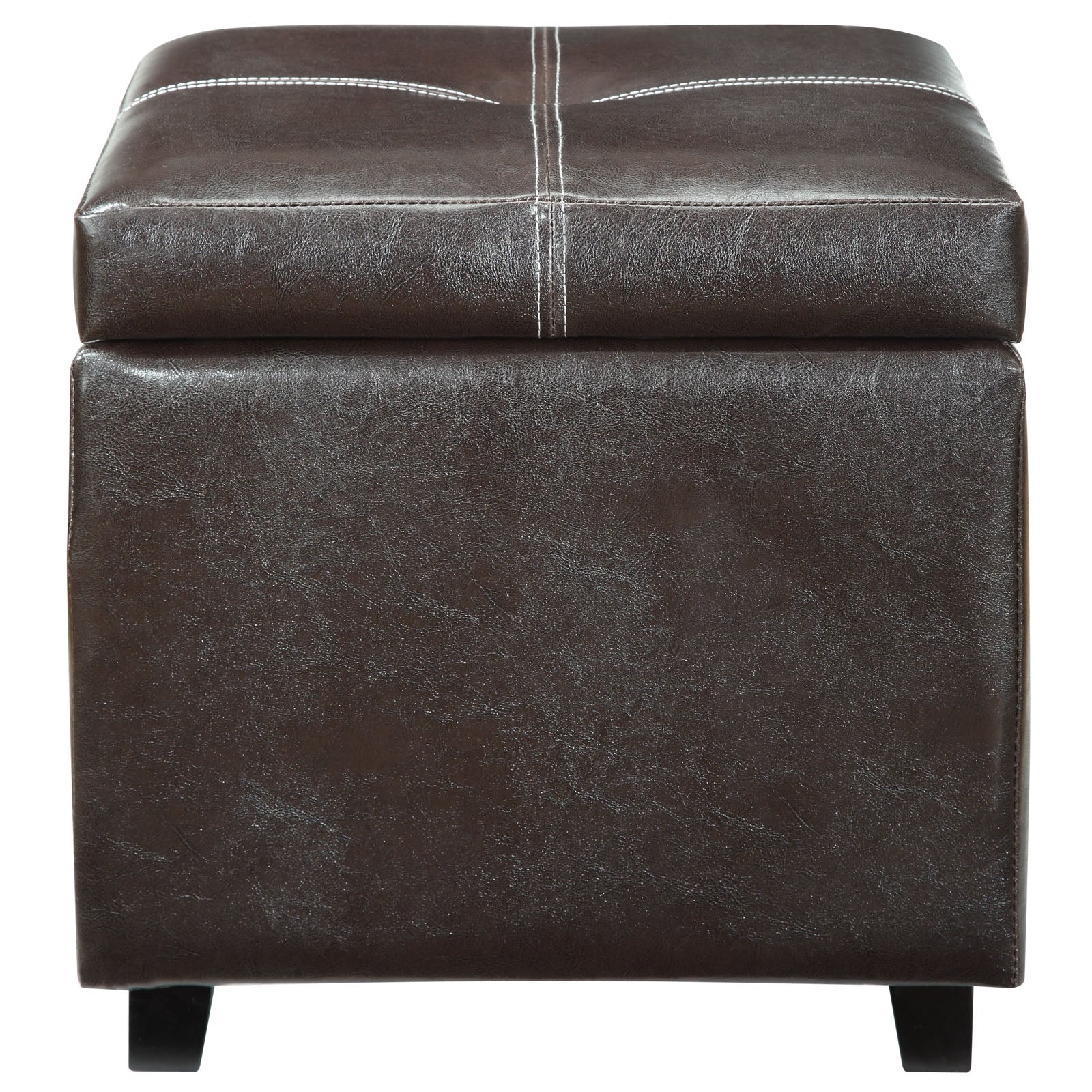 Modway Treasure Upholstered Vinyl Ottoman - Espresso | Ottomans | Modishstore-3