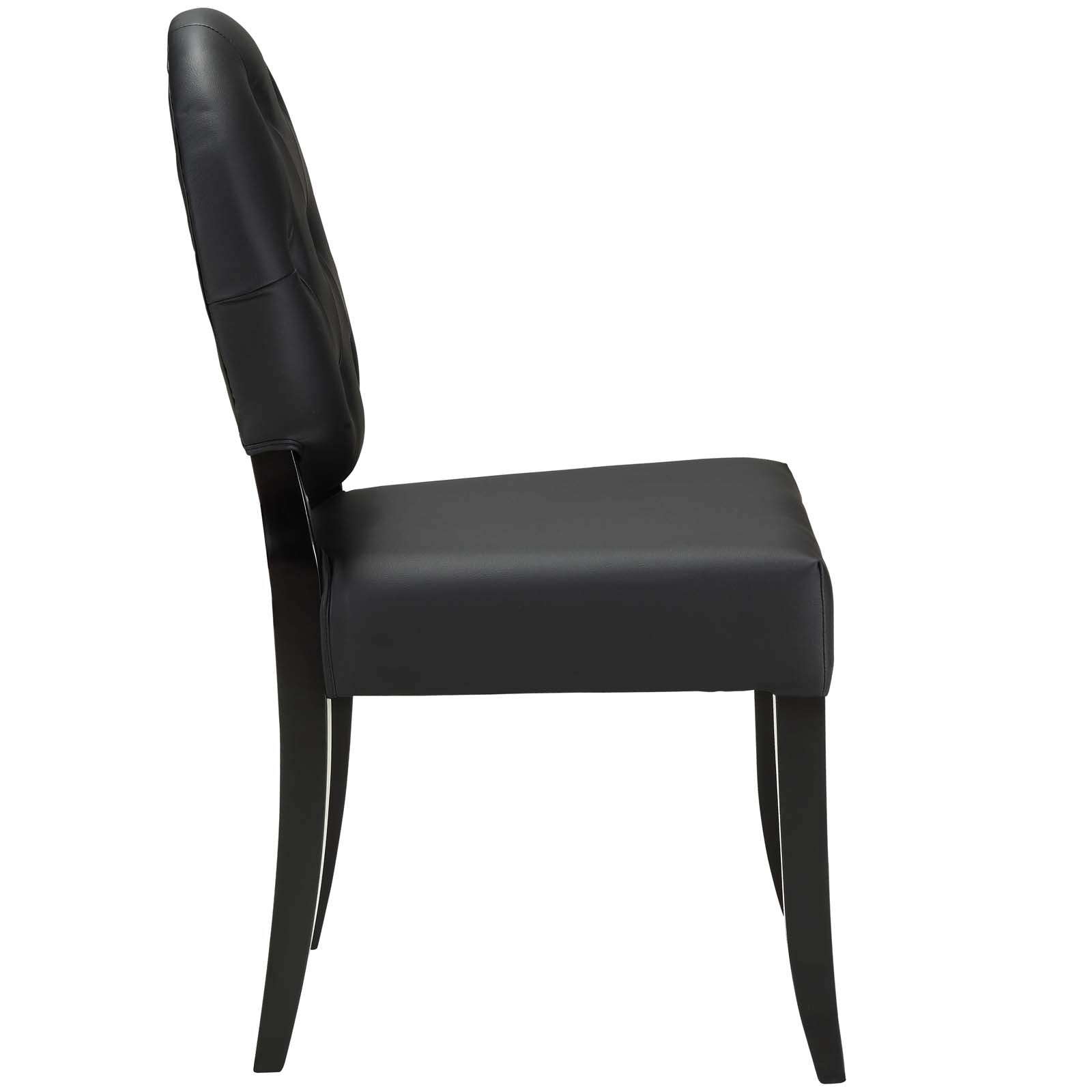 Modway Button Dining Vinyl Side Chair | Dining Chairs | 