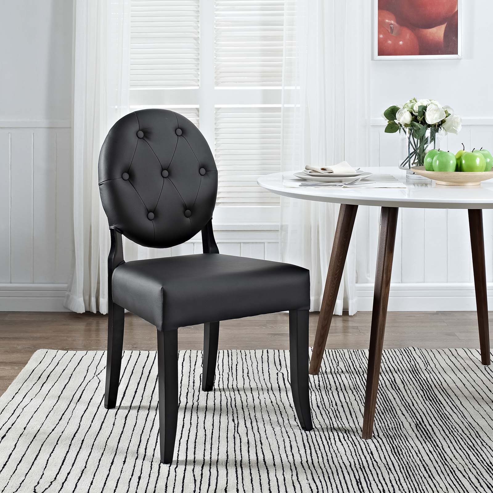 Modway Button Dining Vinyl Side Chair | Dining Chairs | 