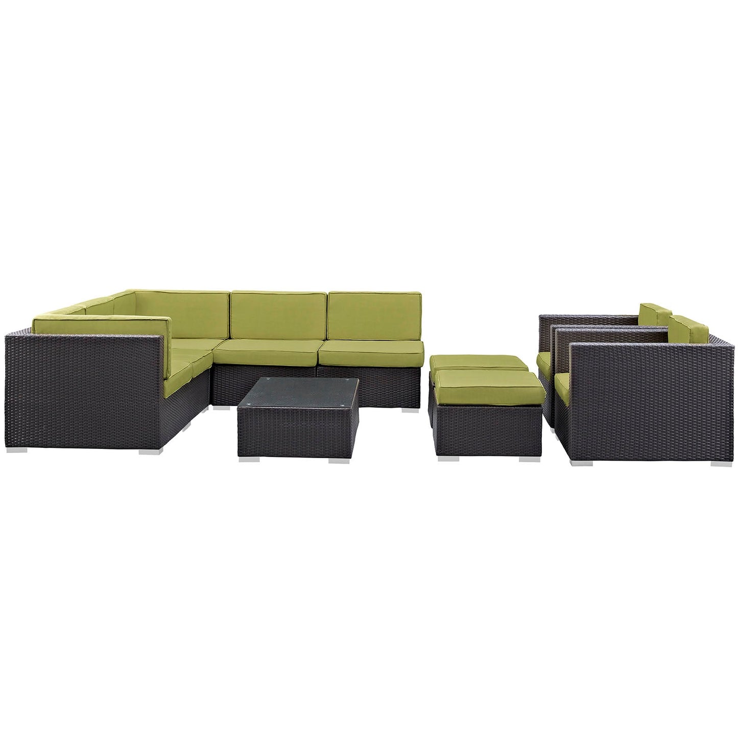 Avia 10 Piece Outdoor Patio Sectional Set By Modway - EEI-826