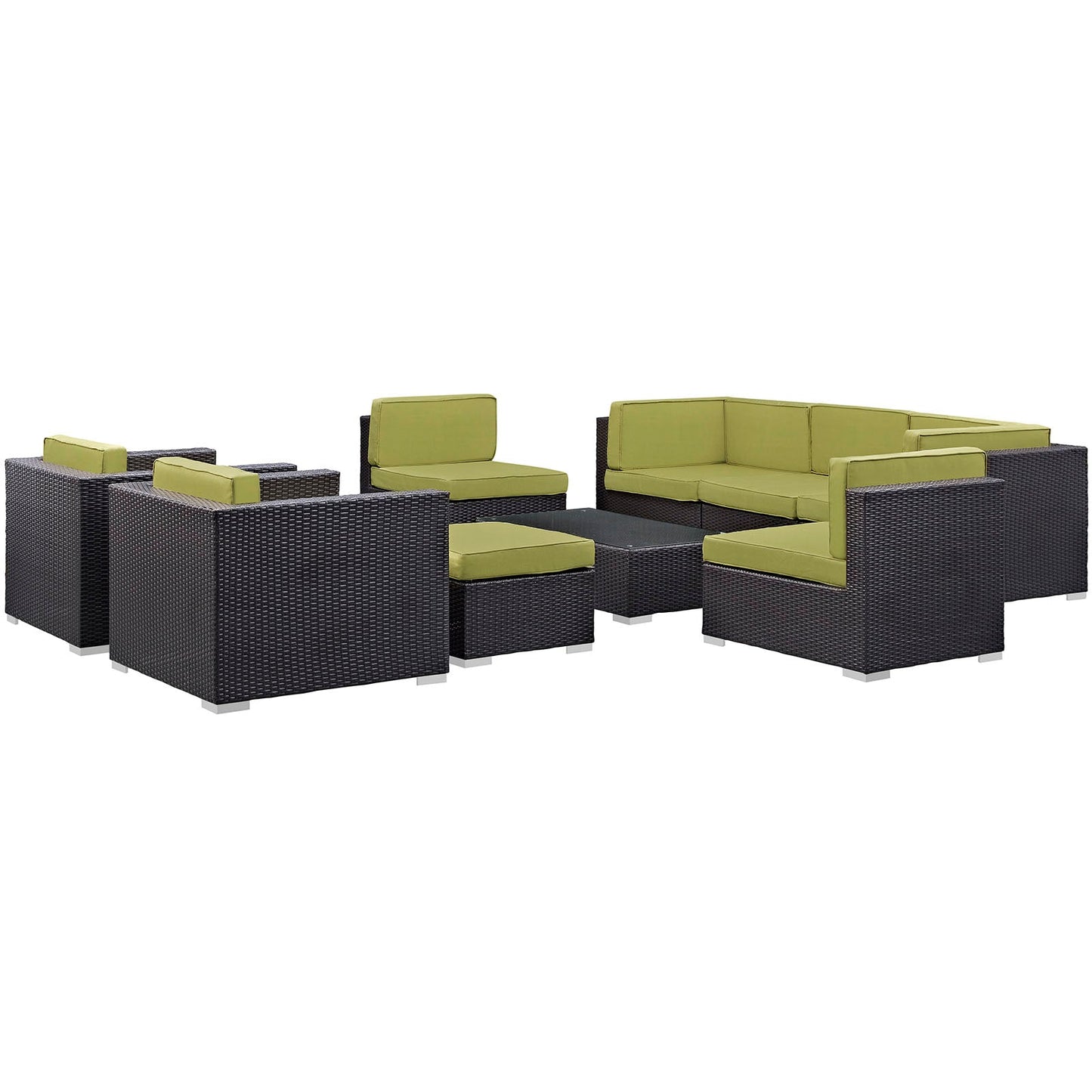Avia 10 Piece Outdoor Patio Sectional Set By Modway - EEI-826