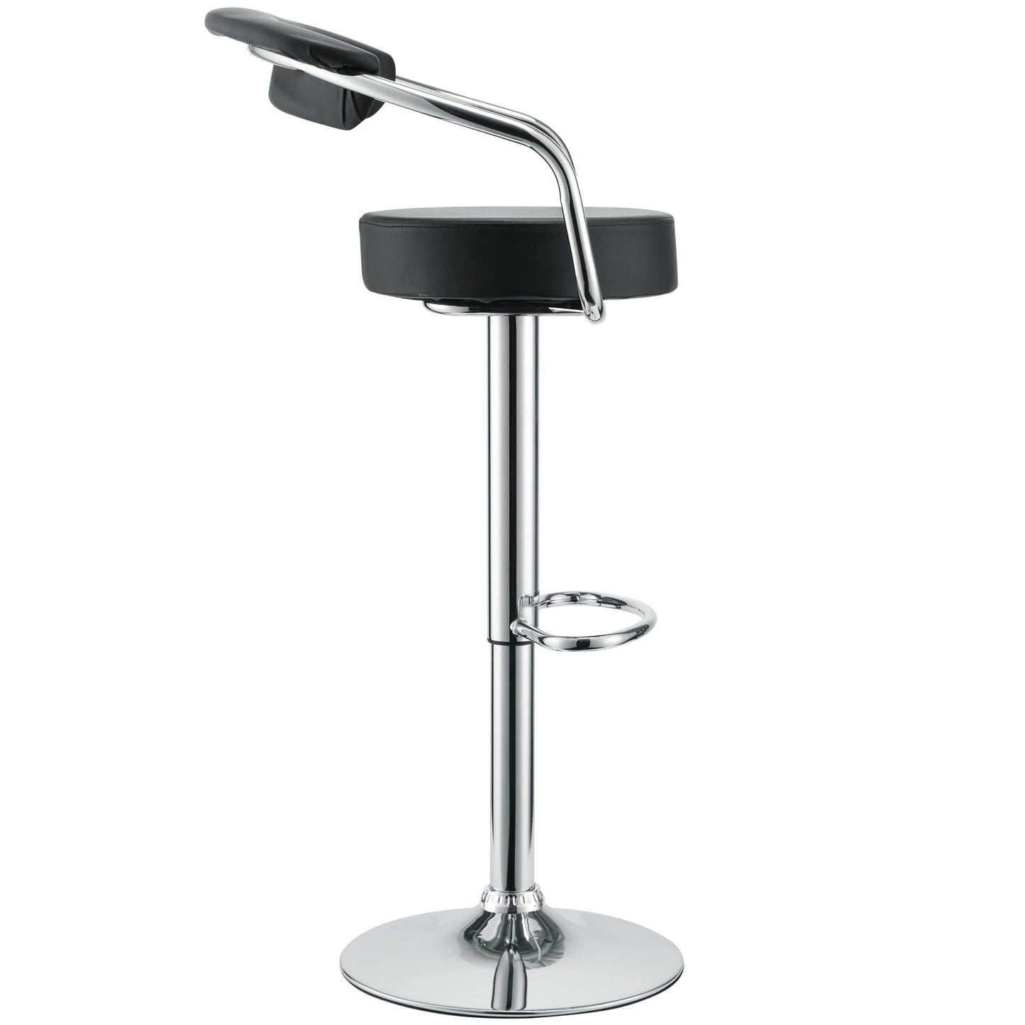 Modway Diner Bar Stool Set of 3 - Black | Bar Stools | 