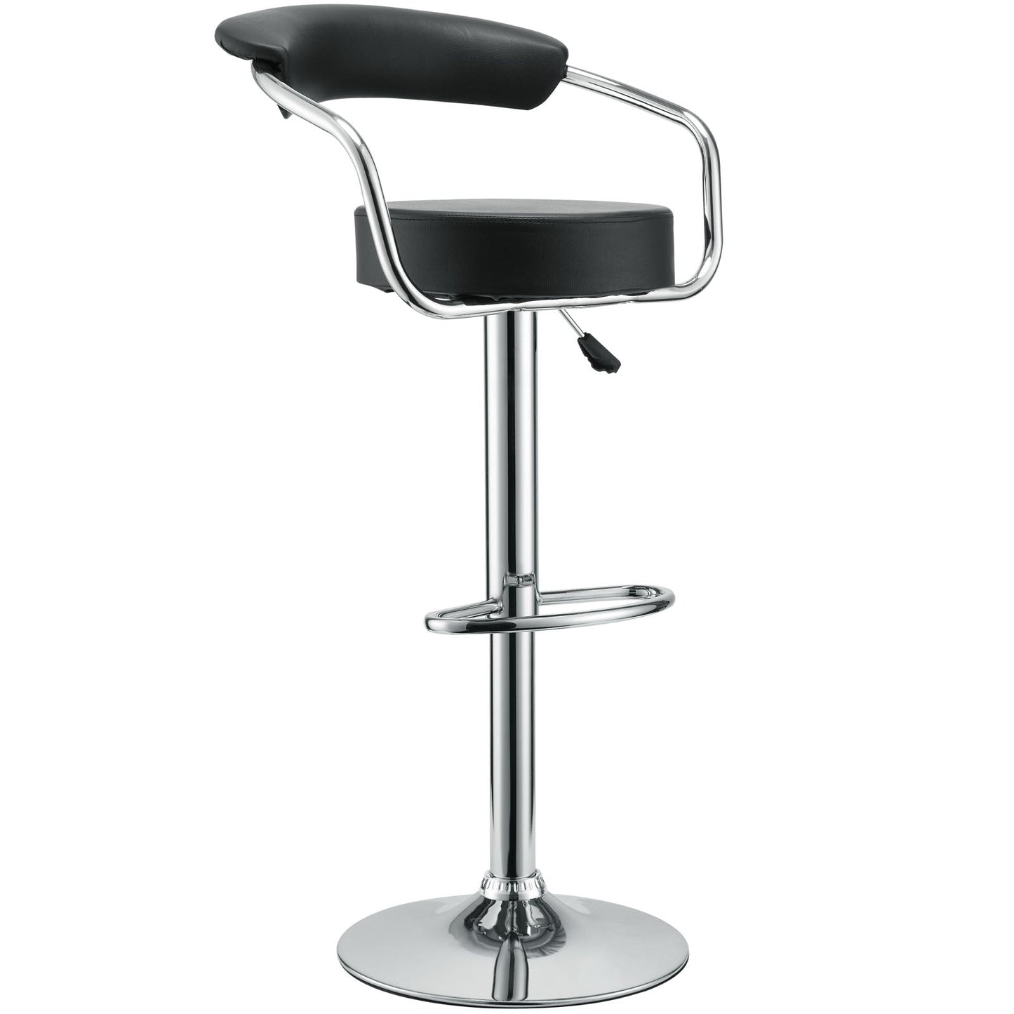Modway Diner Bar Stool Set of 4 - Black | Bar Stools | 