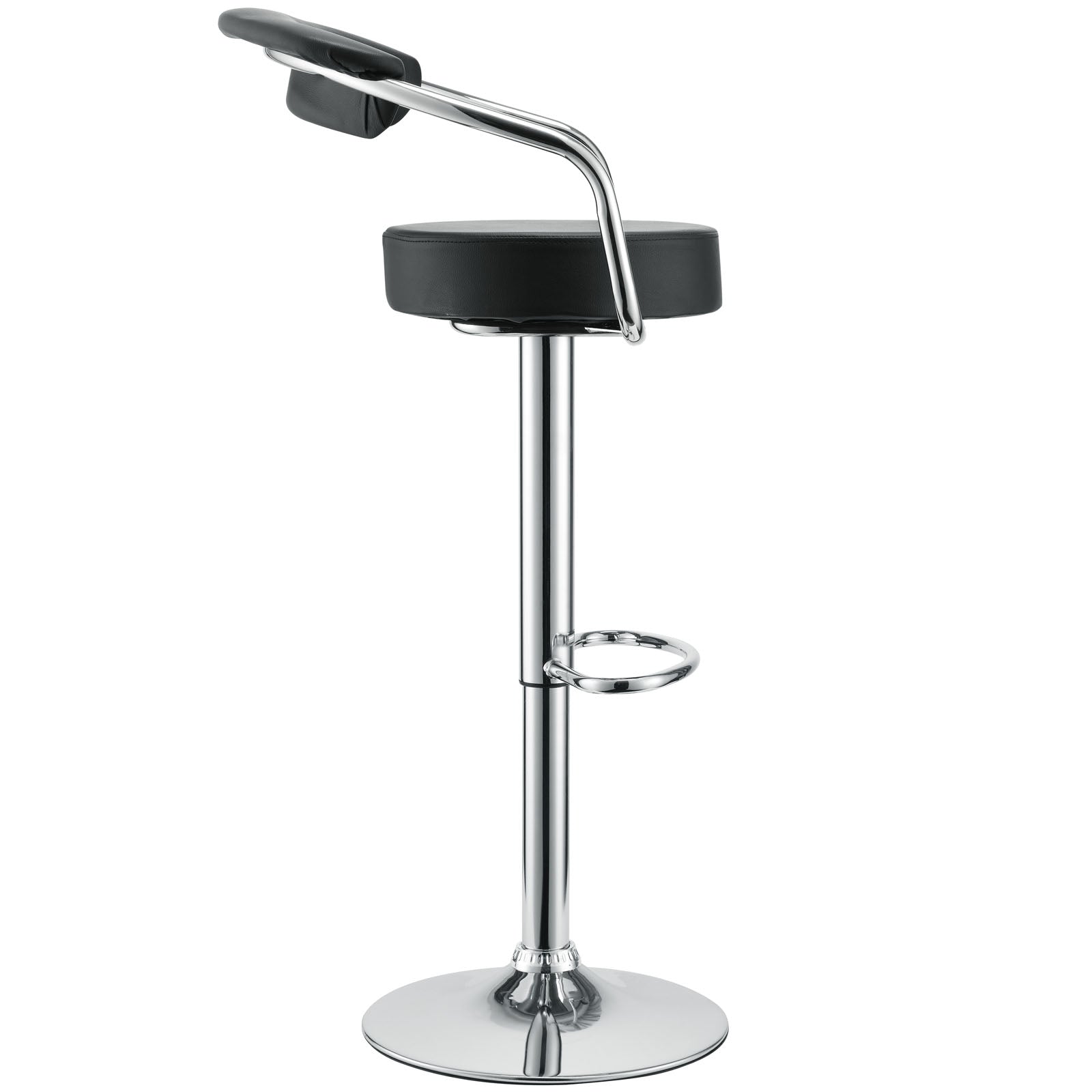 Modway Diner Bar Stool Set of 4 - Black | Bar Stools | 